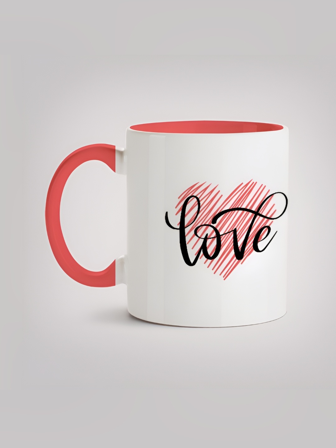 

MOTIVATE BOX White & Red Printed Ceramic Glossy Mug 330 ml