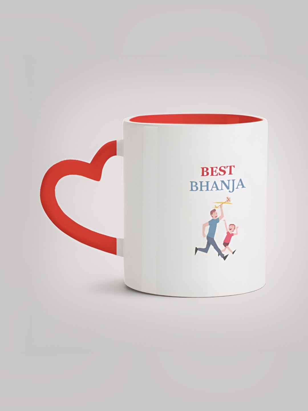 

MOTIVATE BOX White & Red Printed Glossy Ceramic Mugs 330 ml
