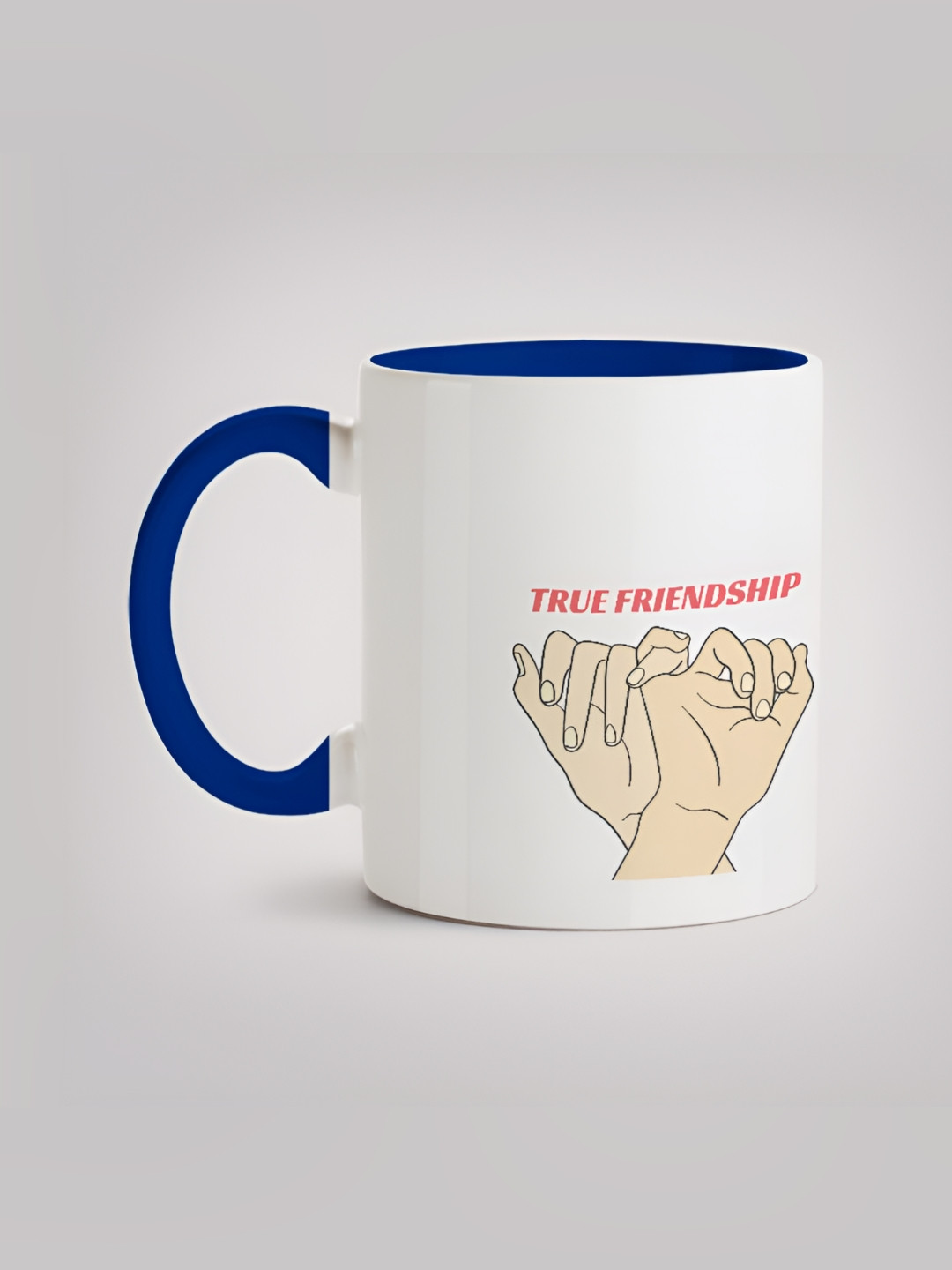 

MOTIVATE BOX White & Blue Printed Ceramic Microwave Safe Glossy Finished Mug 330 ml