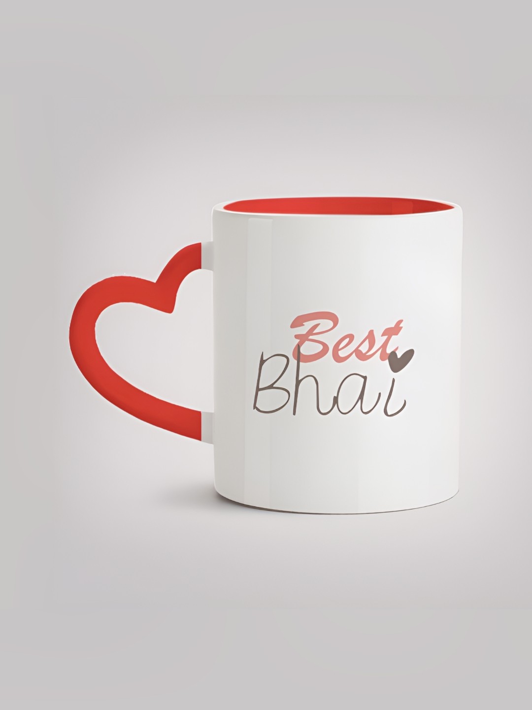 

MOTIVATE BOX White & Red Printed Ceramic Microwave Safe Glossy Finished Mug 330 ml