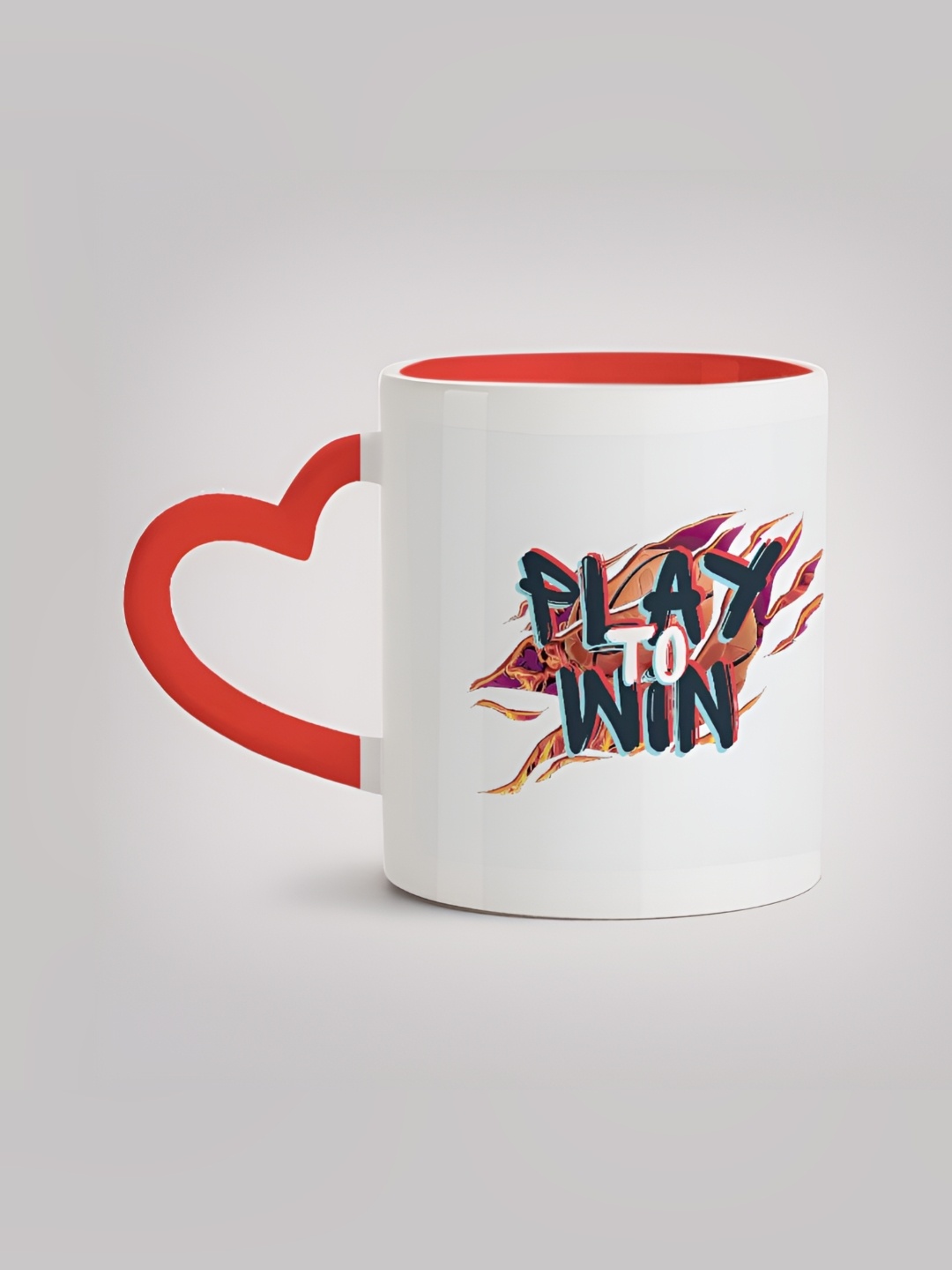 

MOTIVATE BOX White & Red Printed Glossy Ceramic Mugs 330 ml