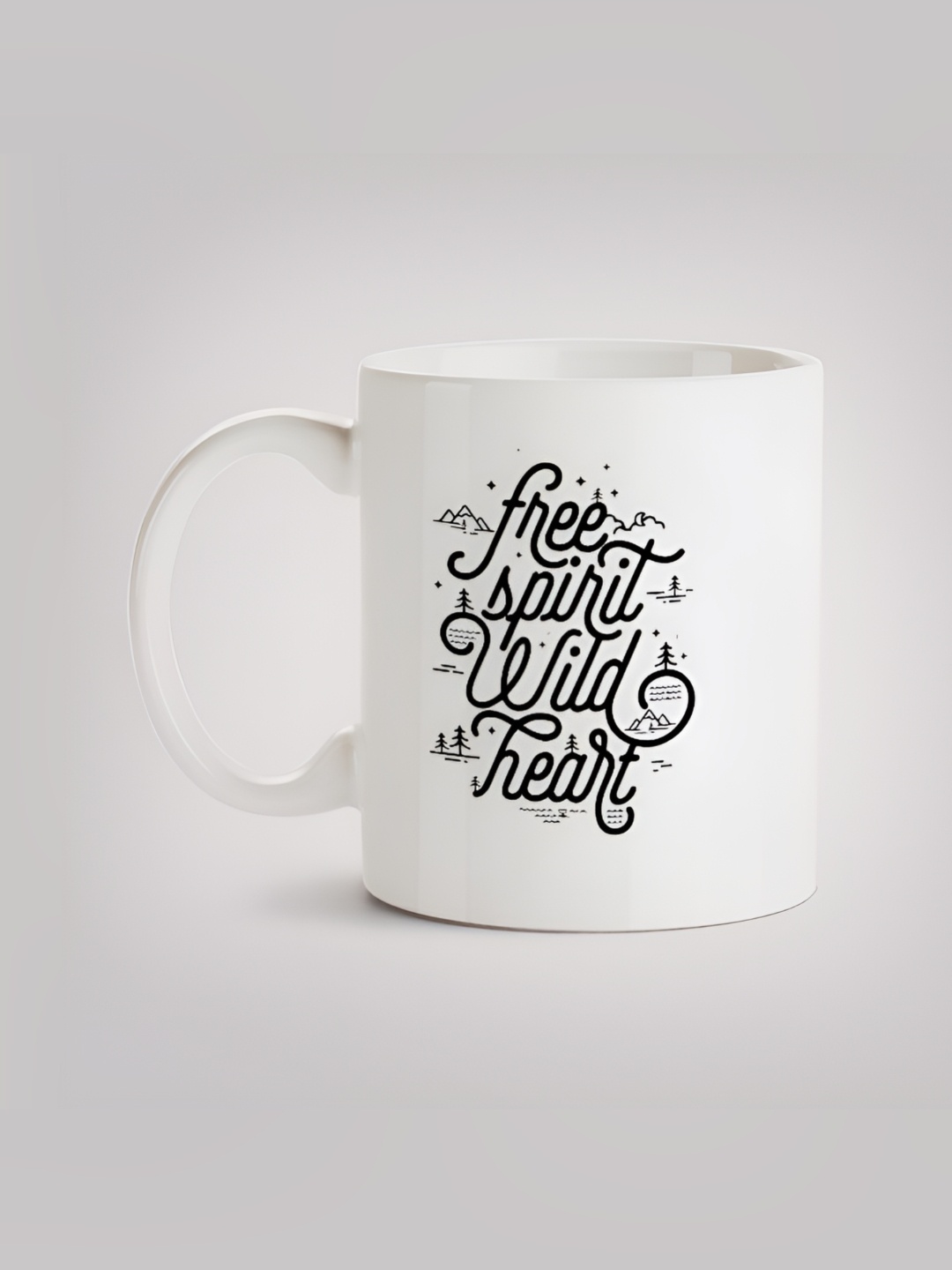 

MOTIVATE BOX White & Black Printed Glossy Ceramic Mug 330ml