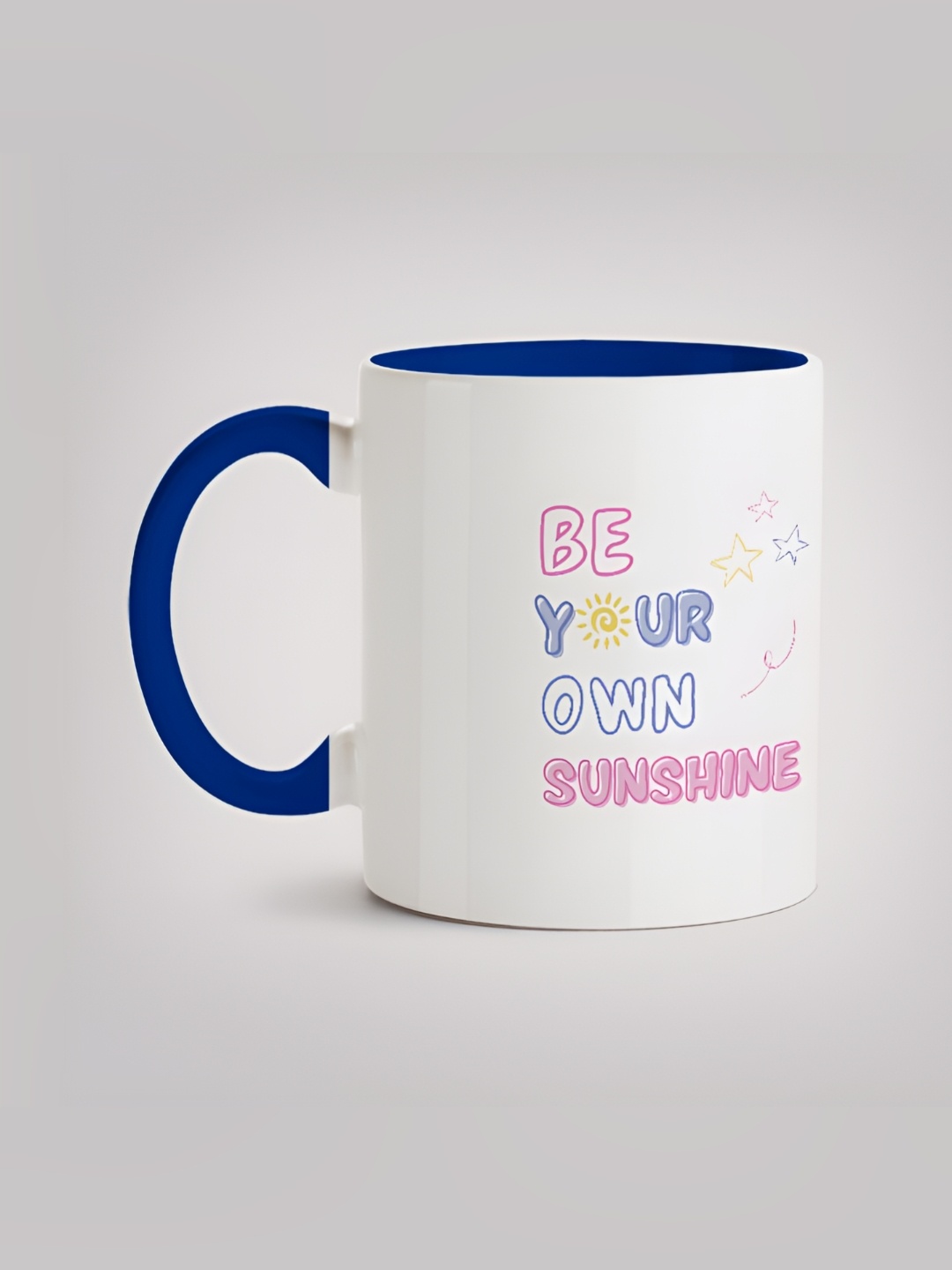 

MOTIVATE BOX White & Blue Printed Ceramic Glossy Finished Mug 330 ml