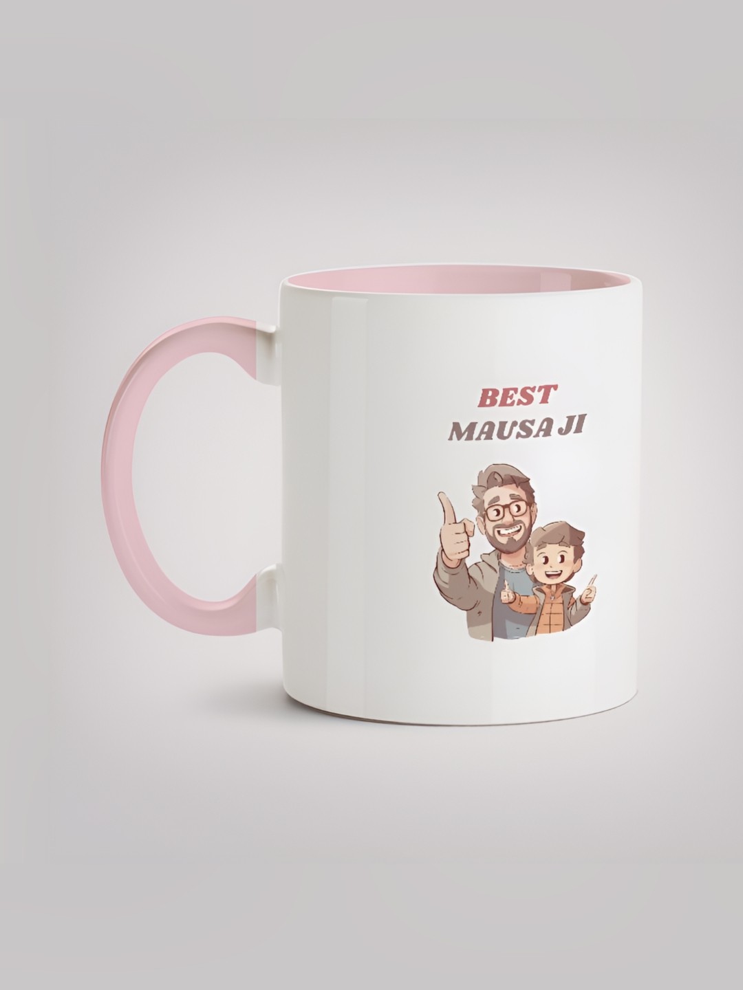 

MOTIVATE BOX White & Pink Printed Ceramic Glossy Mug 330 ml