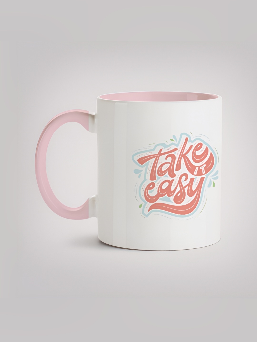 

MOTIVATE BOX White & Pink Printed Ceramic Glossy Mug 330 ml