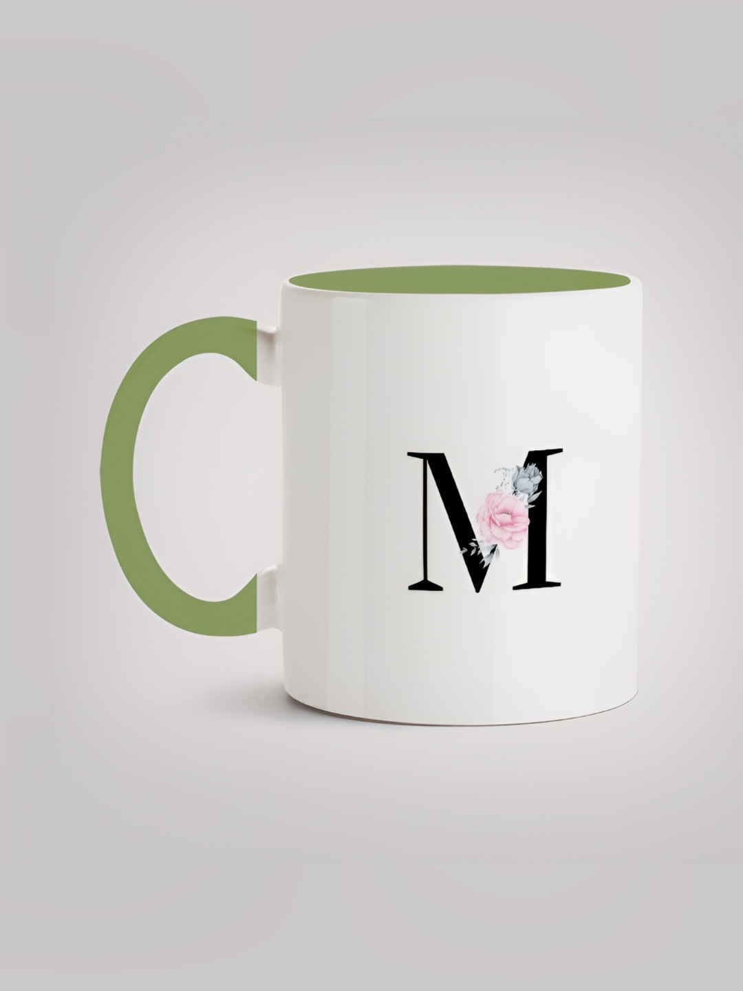 

MOTIVATE BOX White & Black Alphabet Printed Microwave Safe Ceramic Mug 330 ml