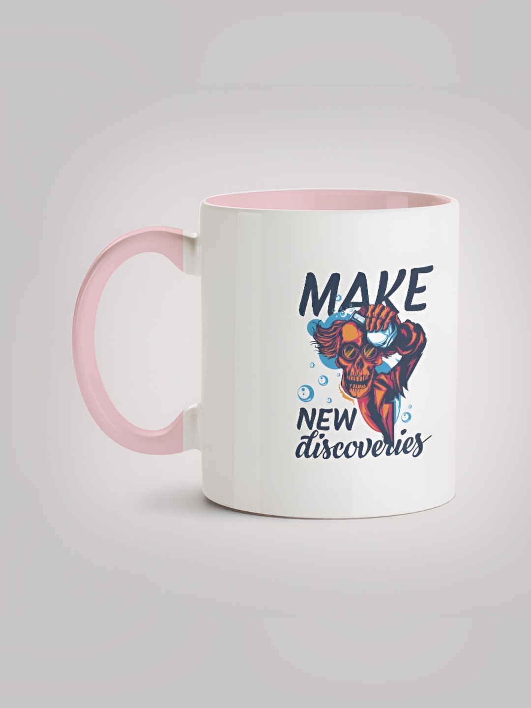 

MOTIVATE BOX White & Pink Printed Ceramic Mugs 330 ml