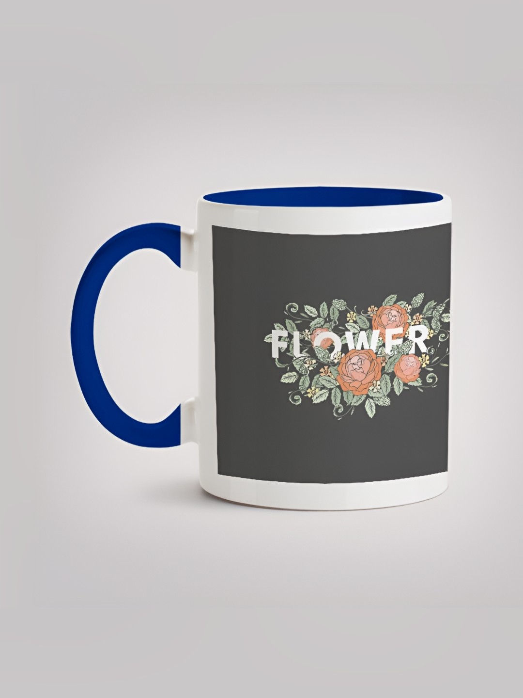 

MOTIVATE BOX White & Grey Printed Ceramic Glossy Mug 330 ml