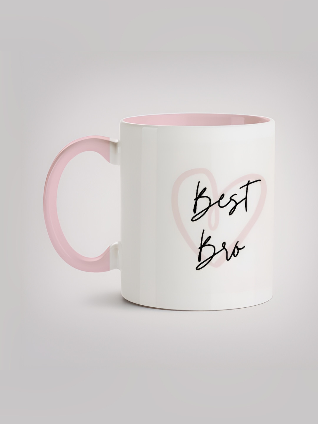 

MOTIVATE BOX White & Pink Printed Ceramic Glossy Mugs 330 ml