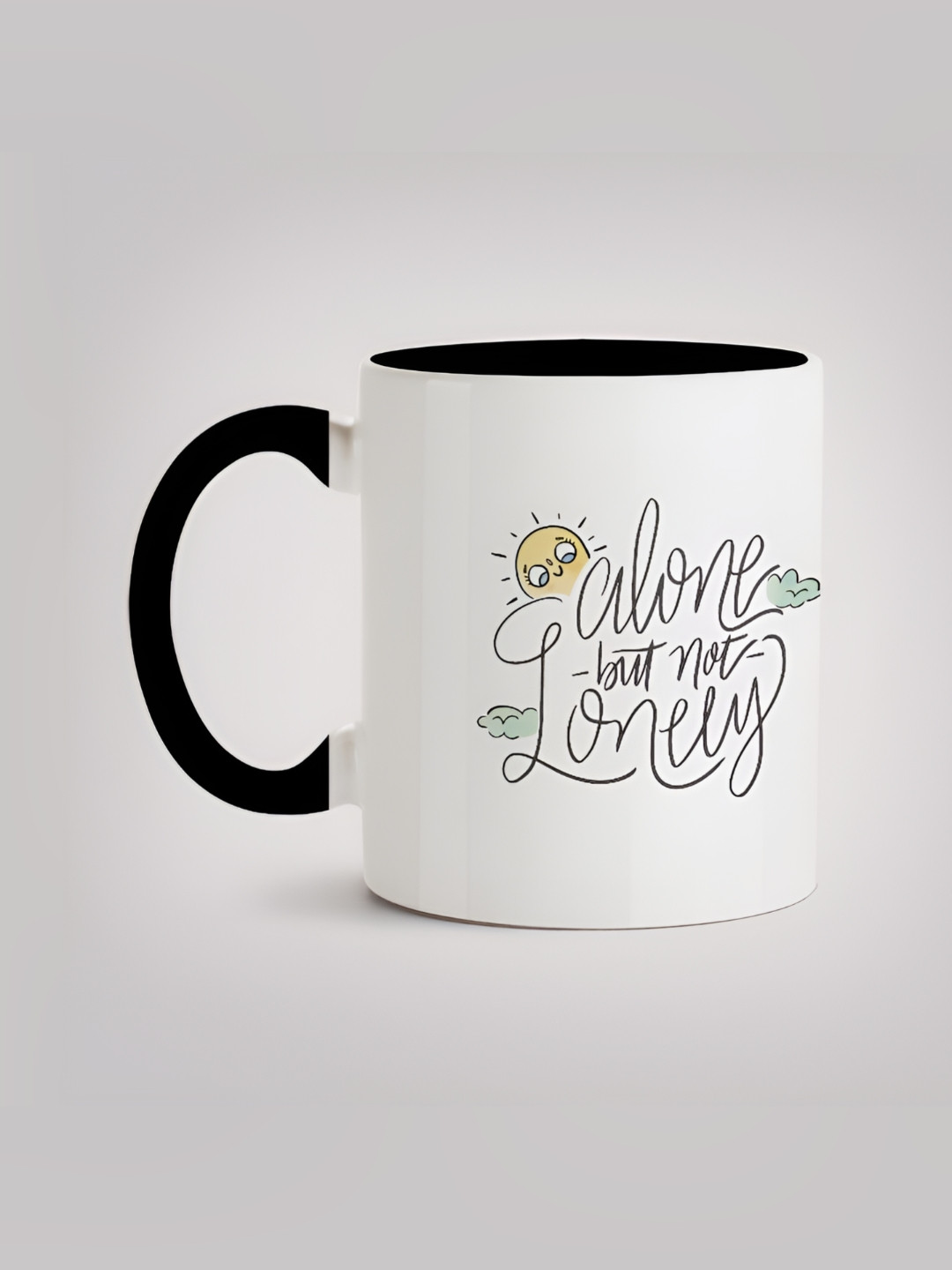 

MOTIVATE BOX White & Black Printed Glossy Ceramic Mugs 330 ml