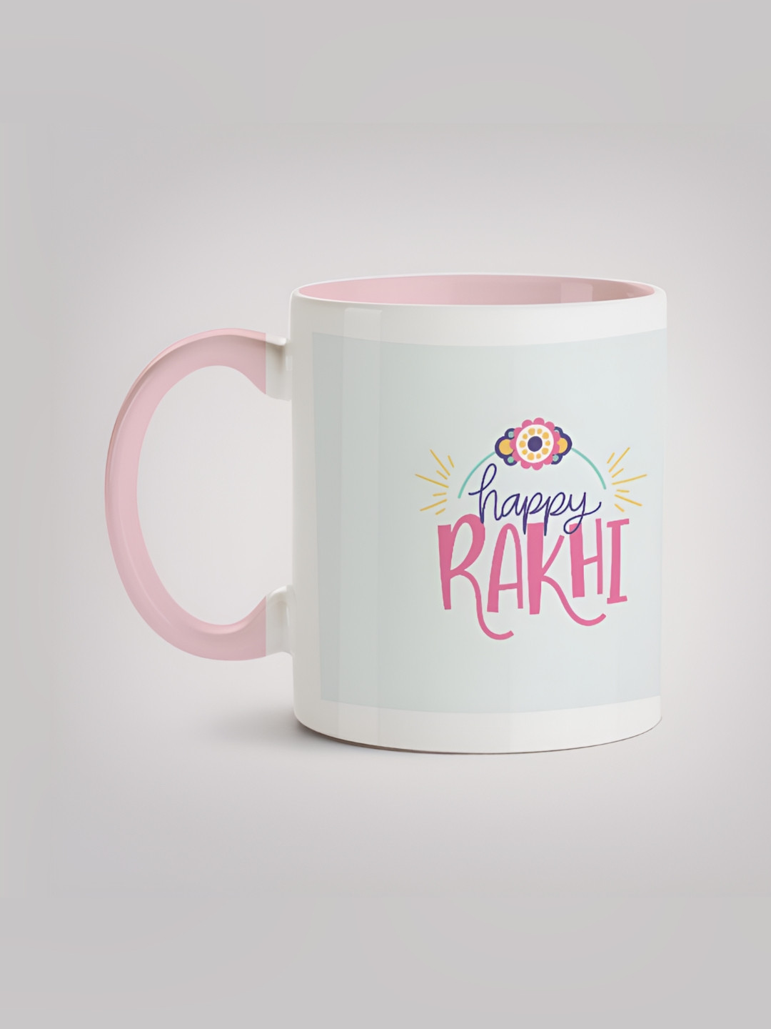 

MOTIVATE BOX White & Pink Printed Matte Ceramic Mug 330ml