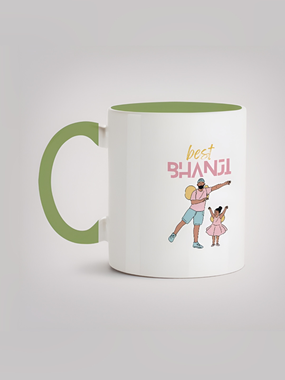 

MOTIVATE BOX White & Green Printed Ceramic Glossy Mug 330ml