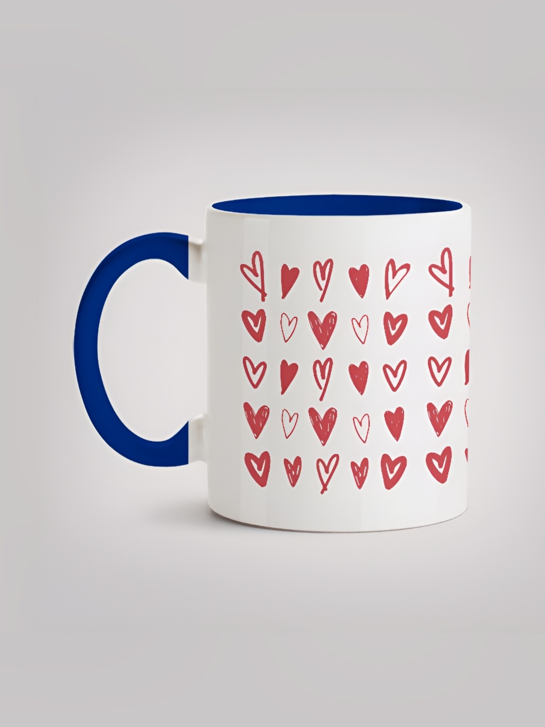 

MOTIVATE BOX White & Red Printed Ceramic Glossy Mugs 330 ml