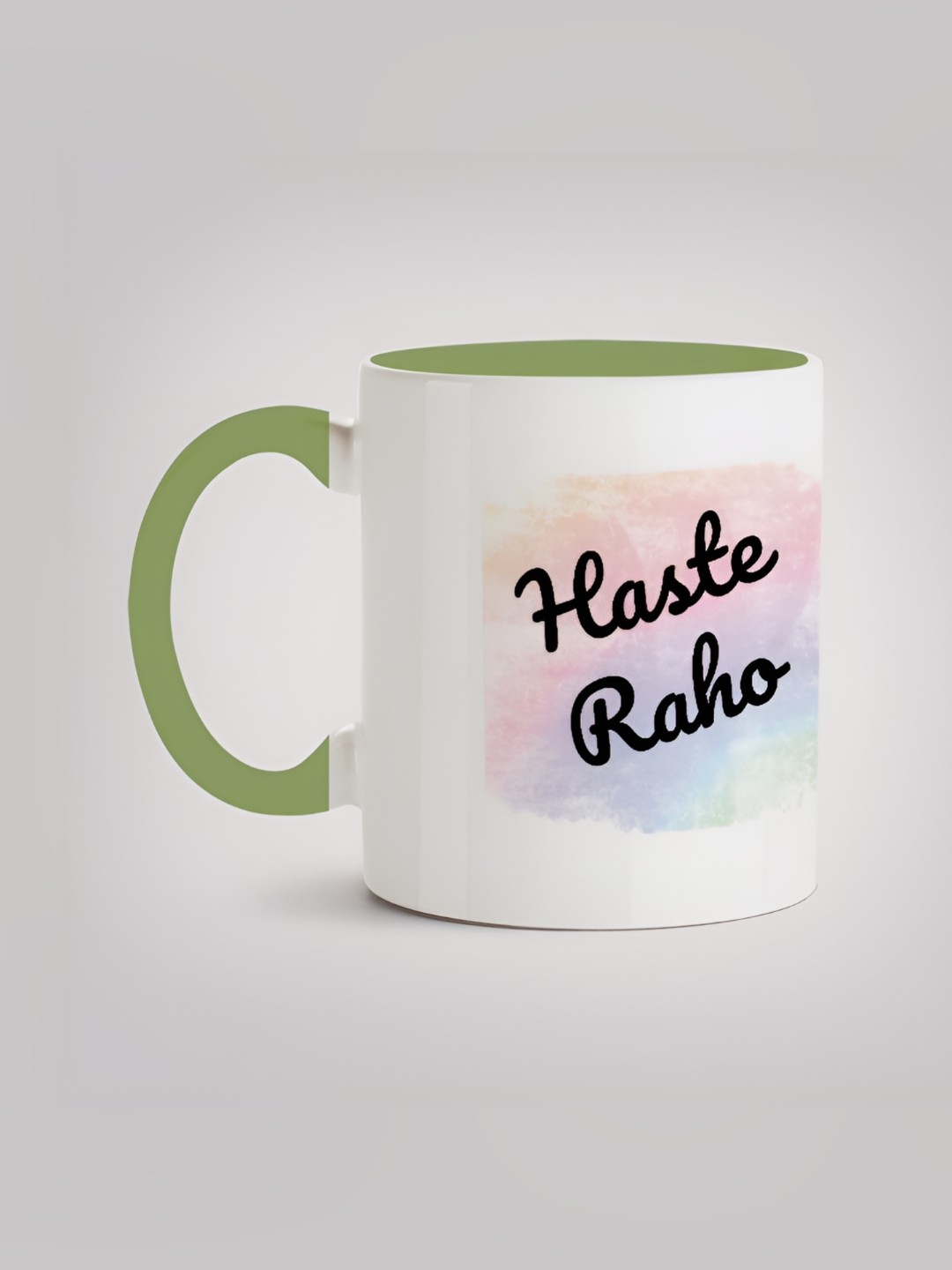 

MOTIVATE BOX White & Green Typography Printed Microwave Safe Ceramic Mug 330 ml