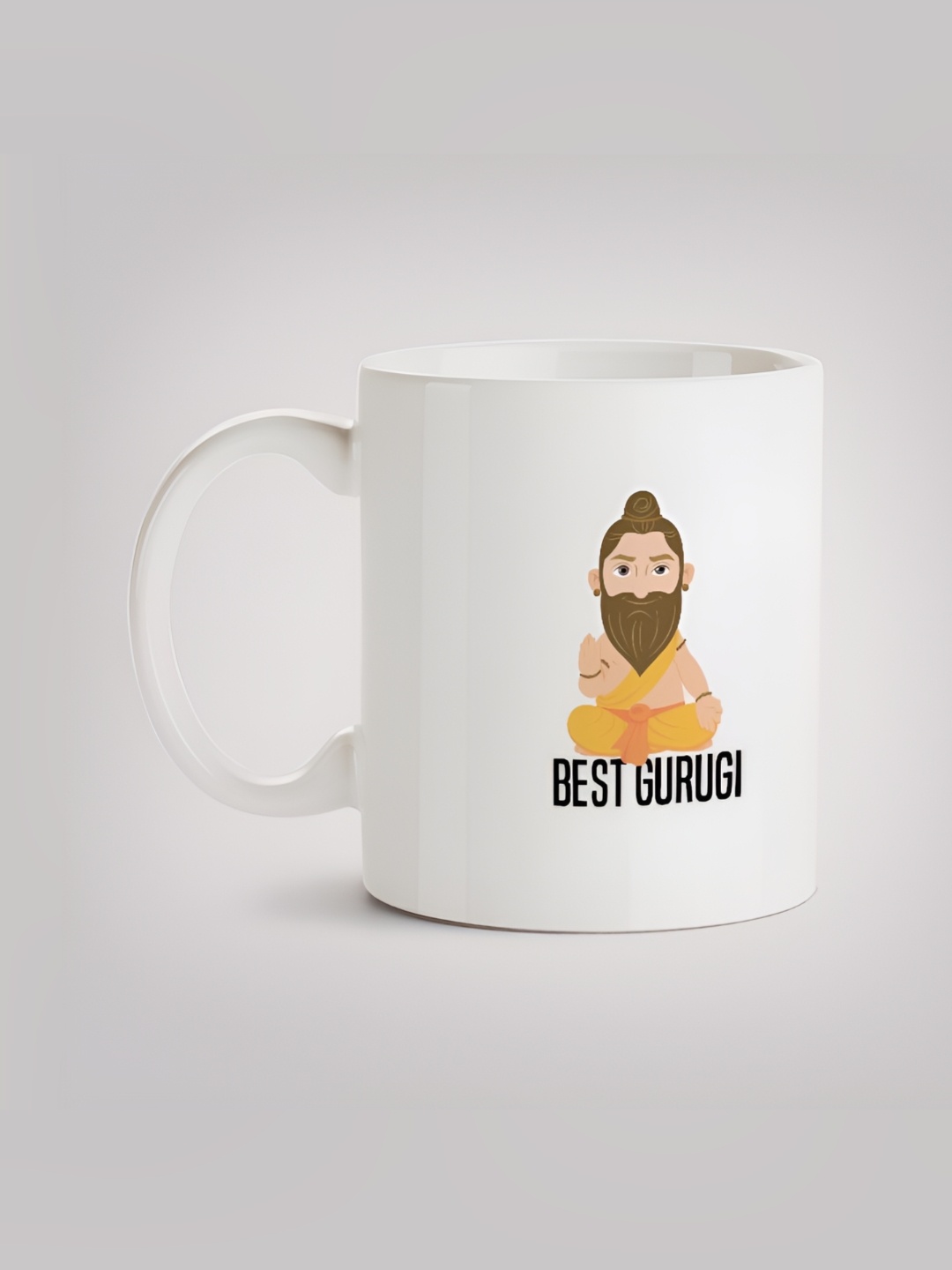 

MOTIVATE BOX White & Brown Printed Ceramic Glossy Mug 330ml