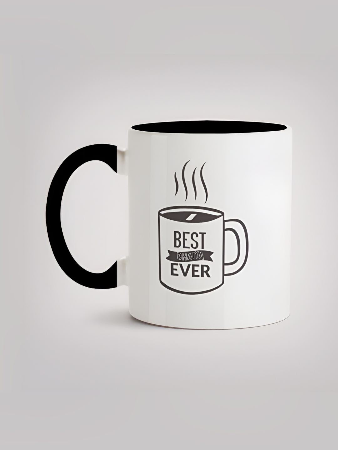 

MOTIVATE BOX White & Black Printed Ceramic Glossy Mug 330 ml