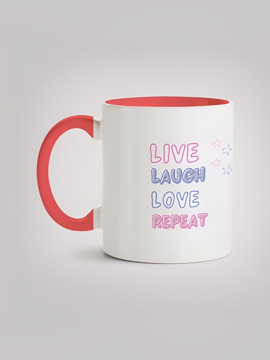 

MOTIVATE BOX White & Pink Text or Slogans Printed Ceramic Glossy Mugs 330 ml