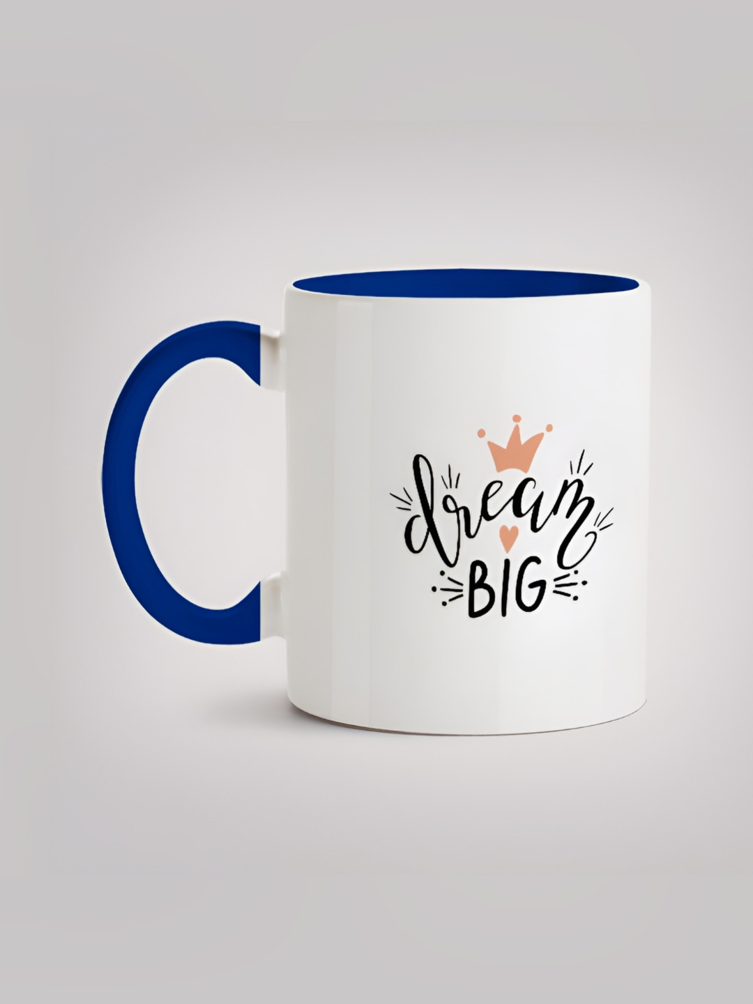 

MOTIVATE BOX White & Blue Ceramic Printed Mugs 330 ml