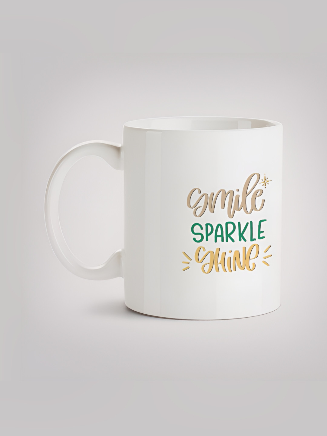 

MOTIVATE BOX White & Green Printed Ceramic Glossy Mug 330ml