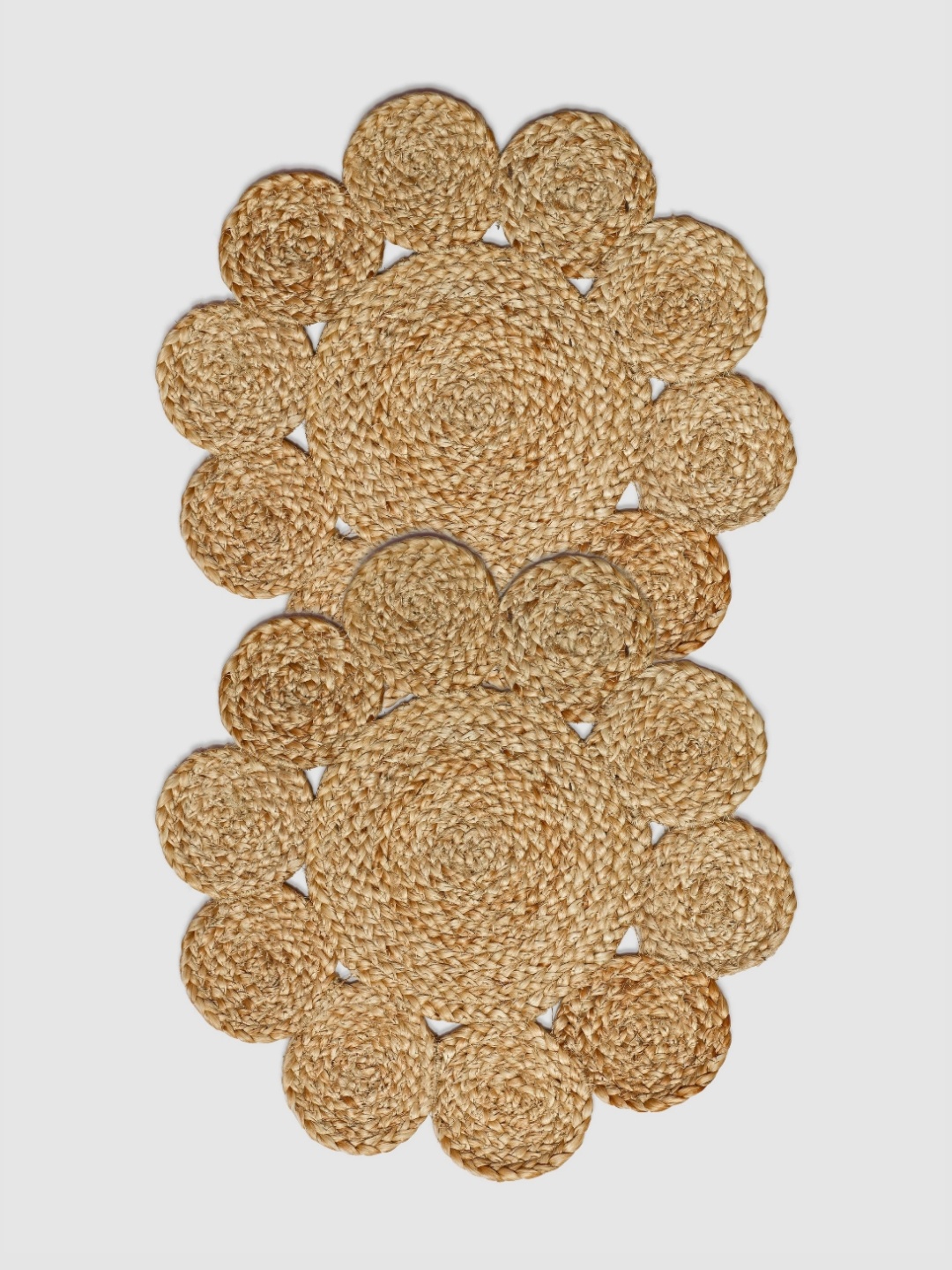 

PAROKSH Brown 2 Pieces Textured Jute Table Placemats