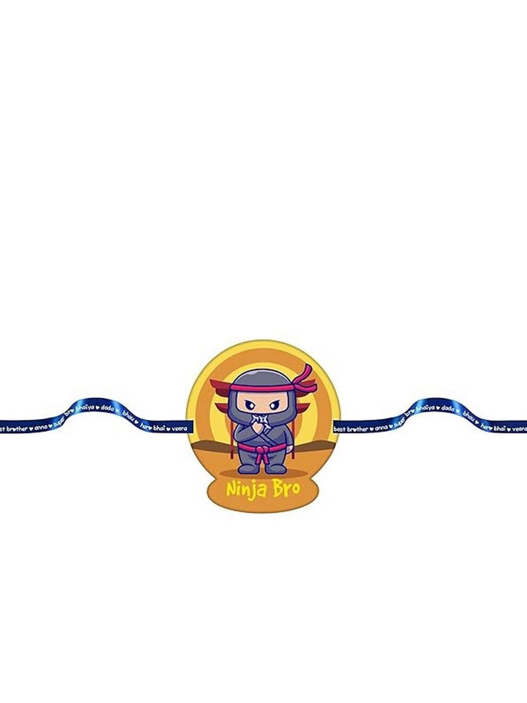 

THEYAYACAFE Boys Thread Rakhi with Roli Tika, Yellow