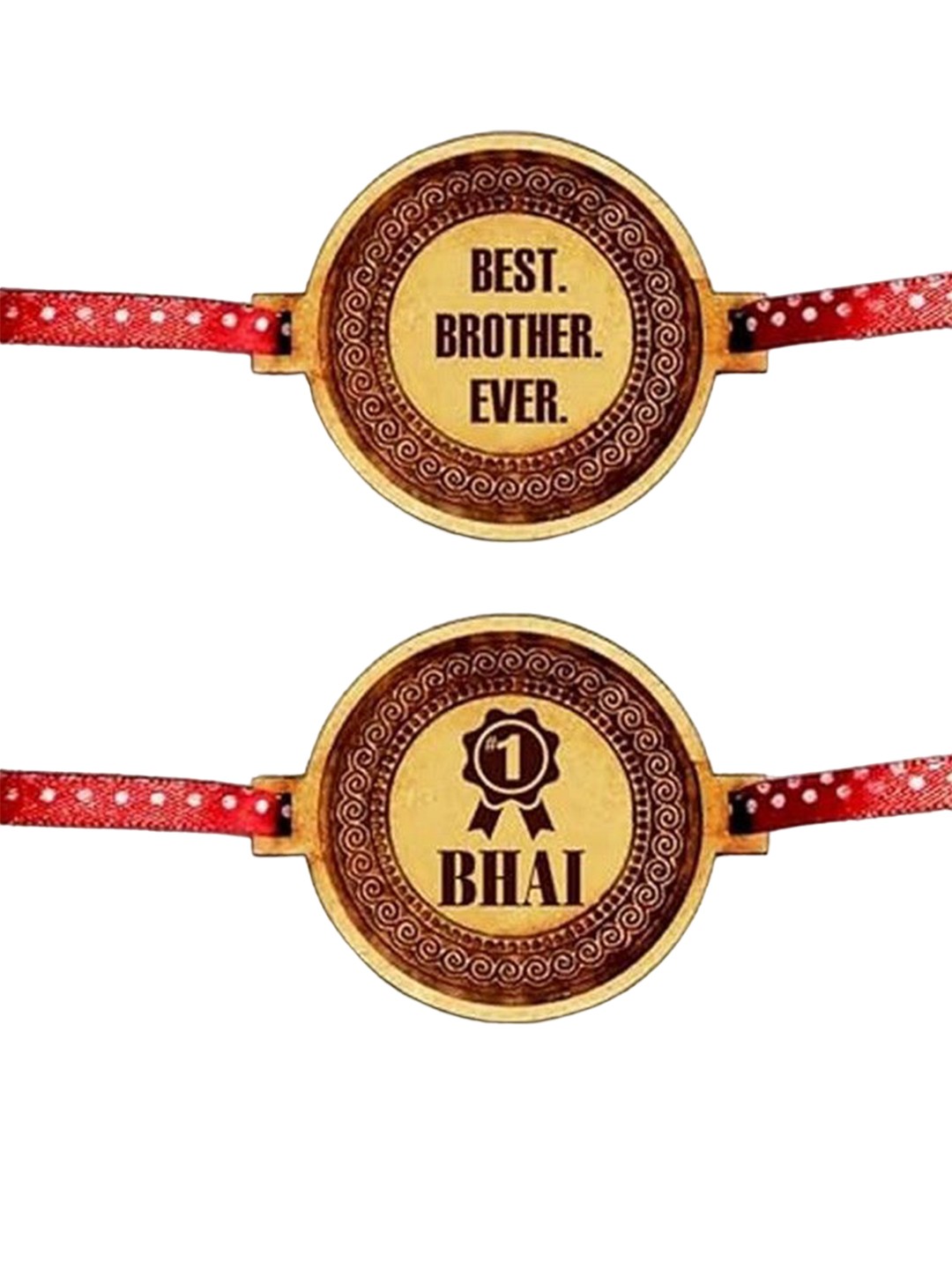 

THEYAYACAFE Pack of 2 Thread Rakhi With Roli & Chawal, Brown