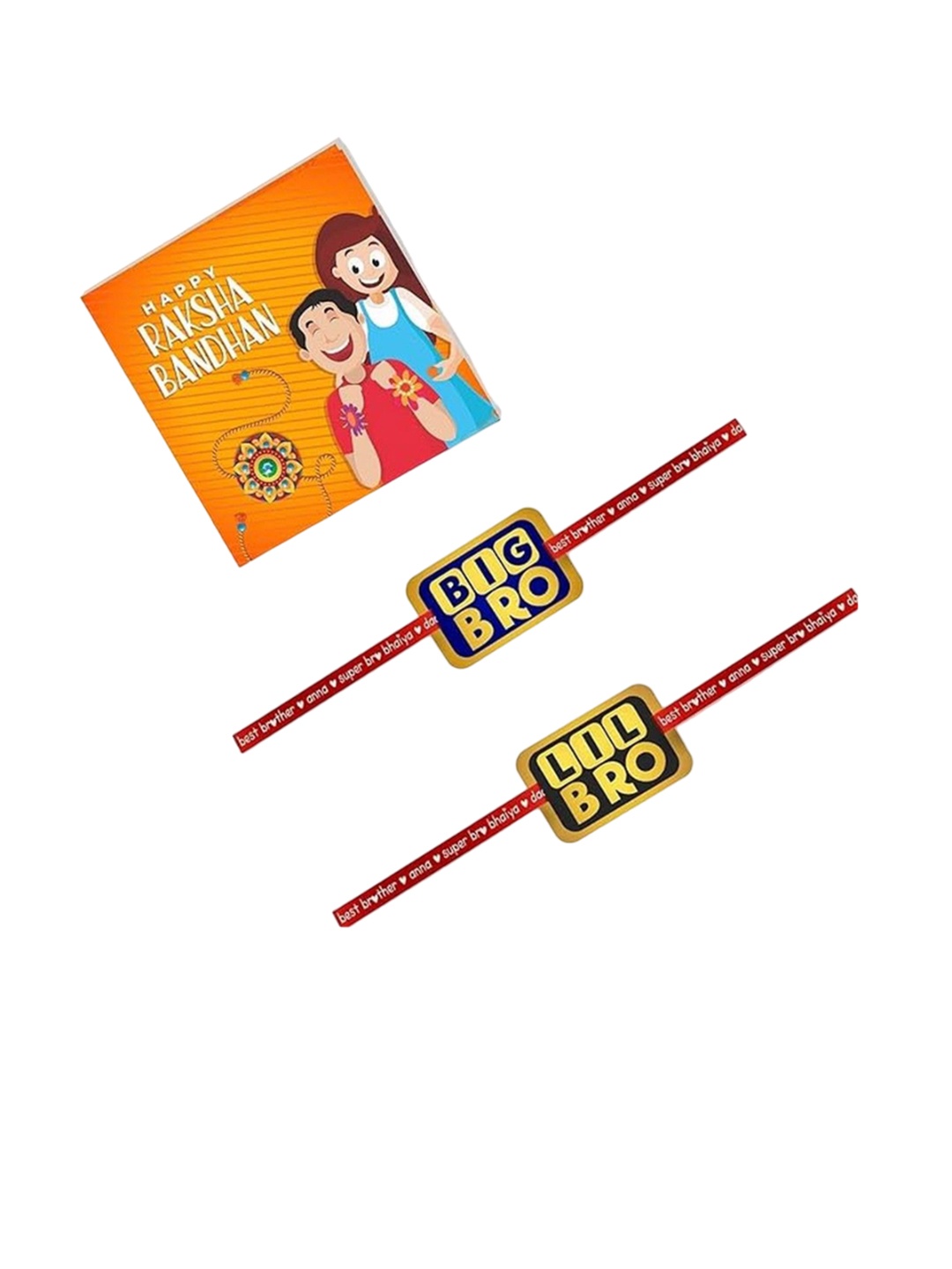 

THEYAYACAFE Set of 2 Thread Rakhi With Roli & Chawal, Black