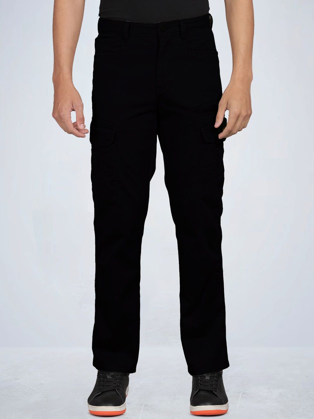 

t-base Men Mid-Rise Cargos Trousers, Navy blue