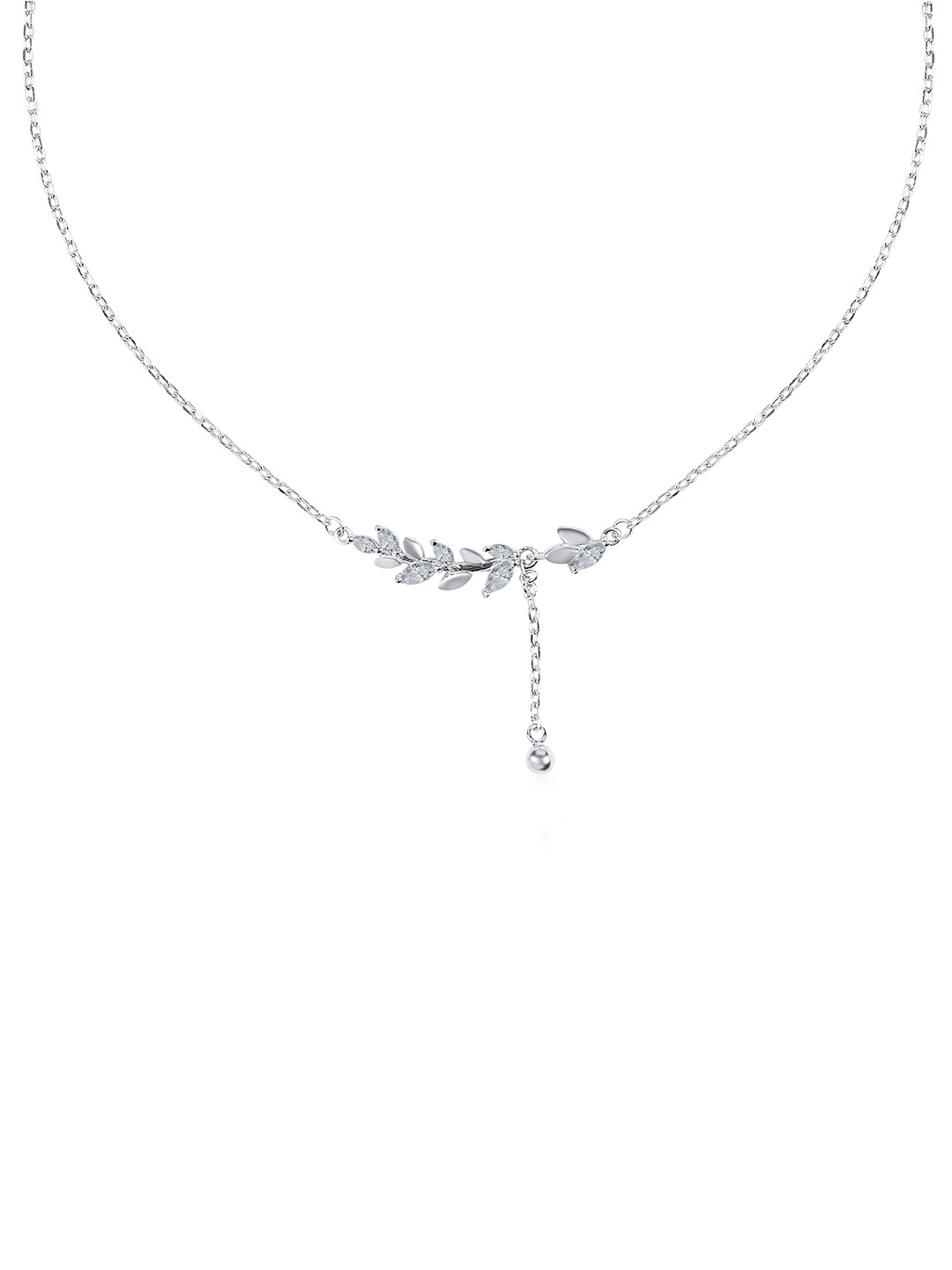 

JUPRA 925 Silver Leaf Chain Pendent Sterling Silver Necklace