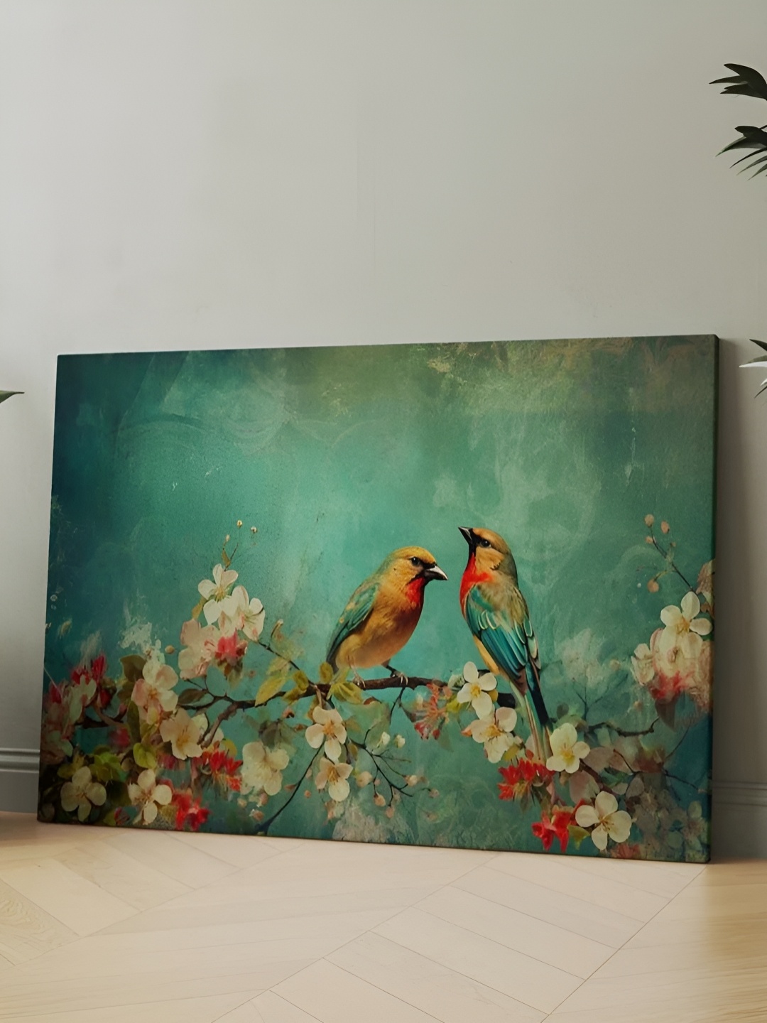 

CLAWCRAFTS Green & Red Birds and Animals Painting Wall Art