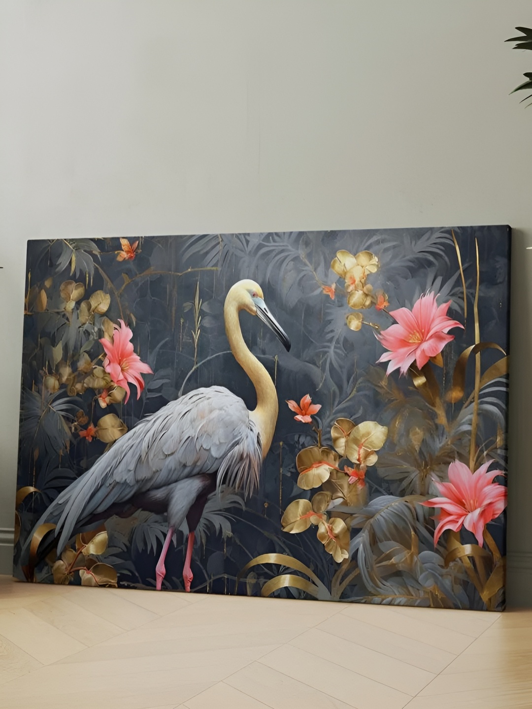 

CLAWCRAFTS White & Pink Bird Wooden Wall Art