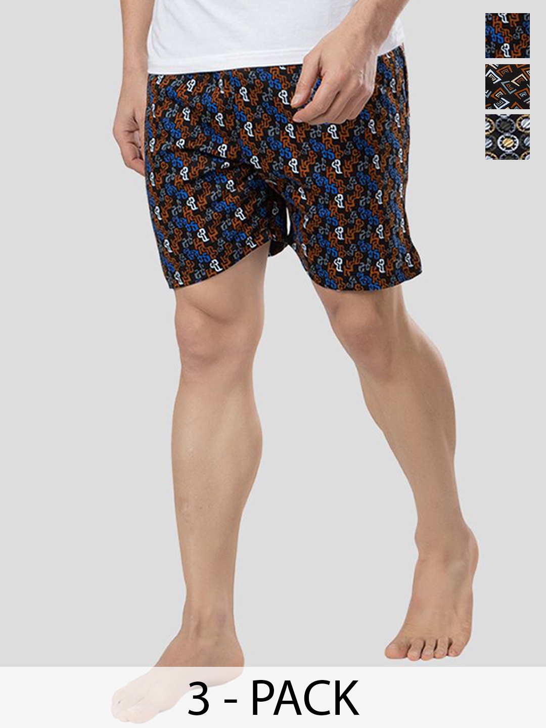 

ZEFFIT Men Pack Of 2 Printed Shorts, Multi