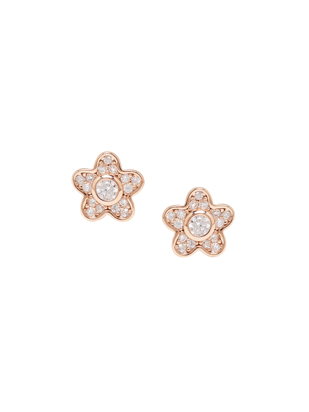 

JUPRA Rose Gold Plum Blossom Flower 925 Sterling Silver Earrings