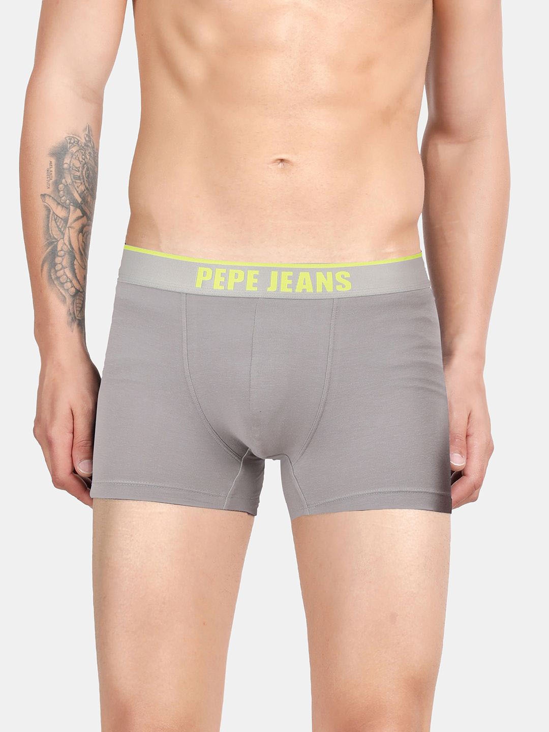 

Pepe Jeans Men Mid Rise Printed Trunk PPT03-01N-GRY, Grey