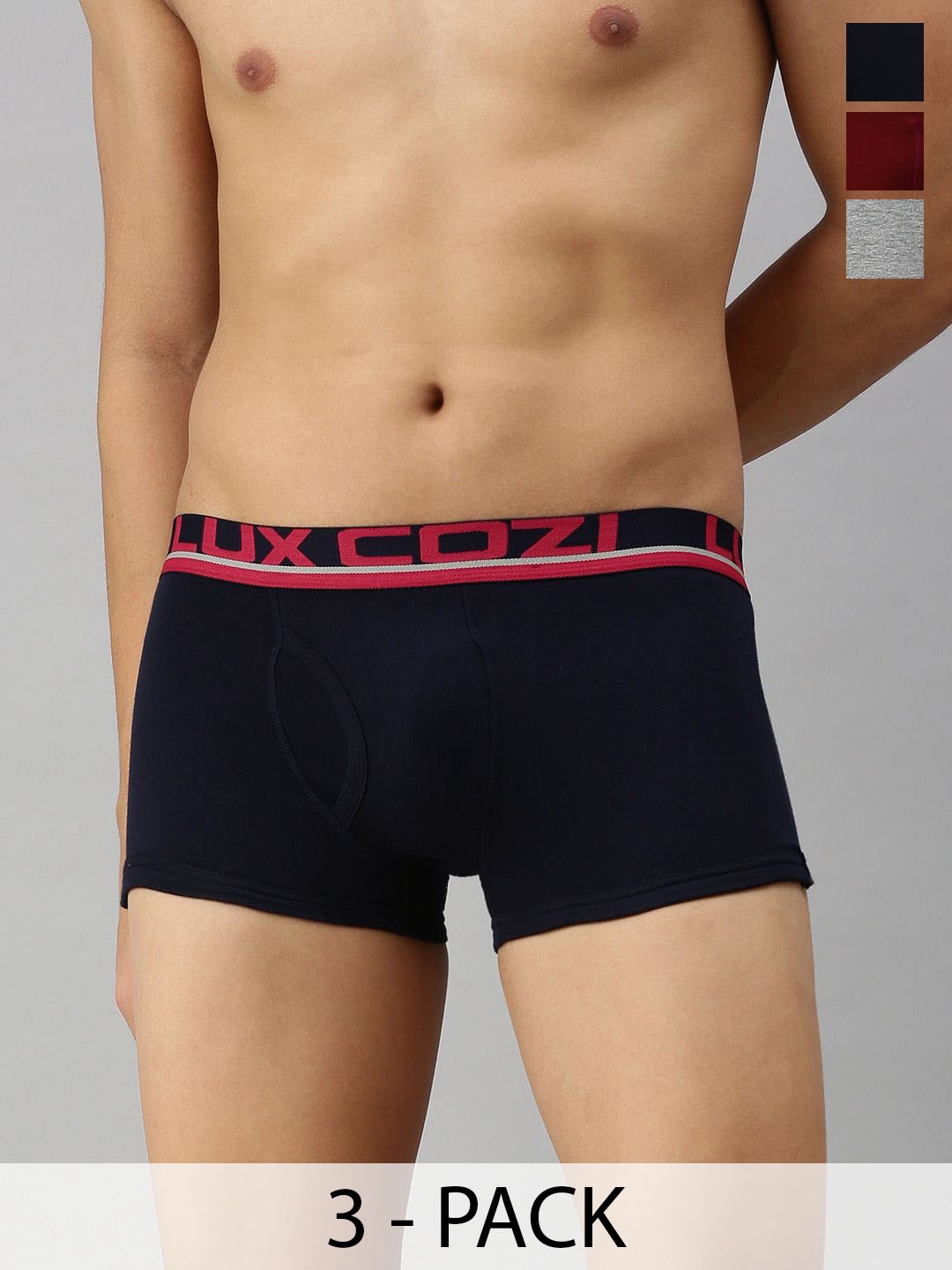 

Lux Cozi Men Pack of 3 Assorted Cotton Trunk COZI_XYLO_TRUNK_ASST5_3PC