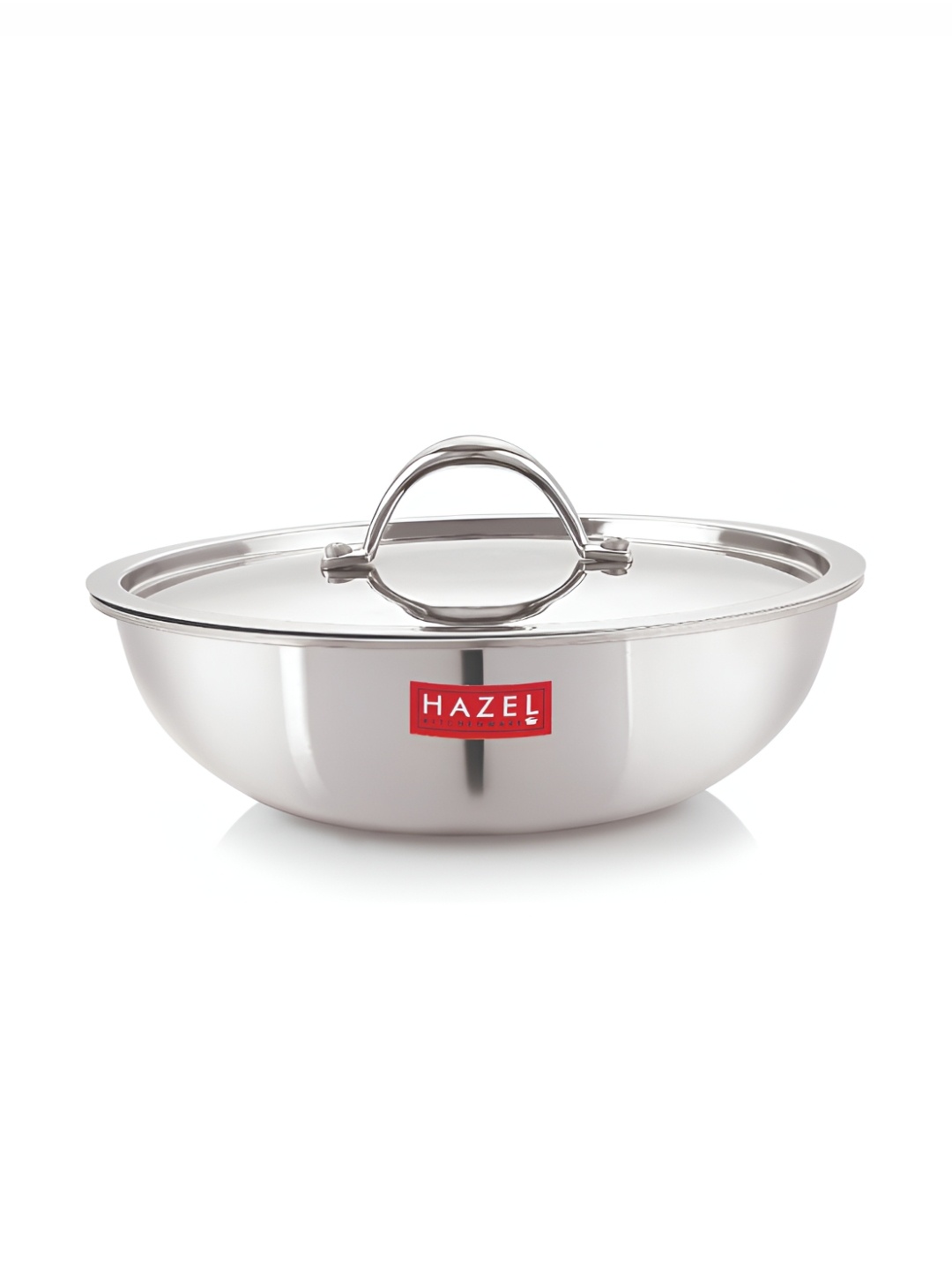 

HAZEL Silver Toned Triply Stainless Steel Induction Bottom Tasla With Steel Lid 5 L