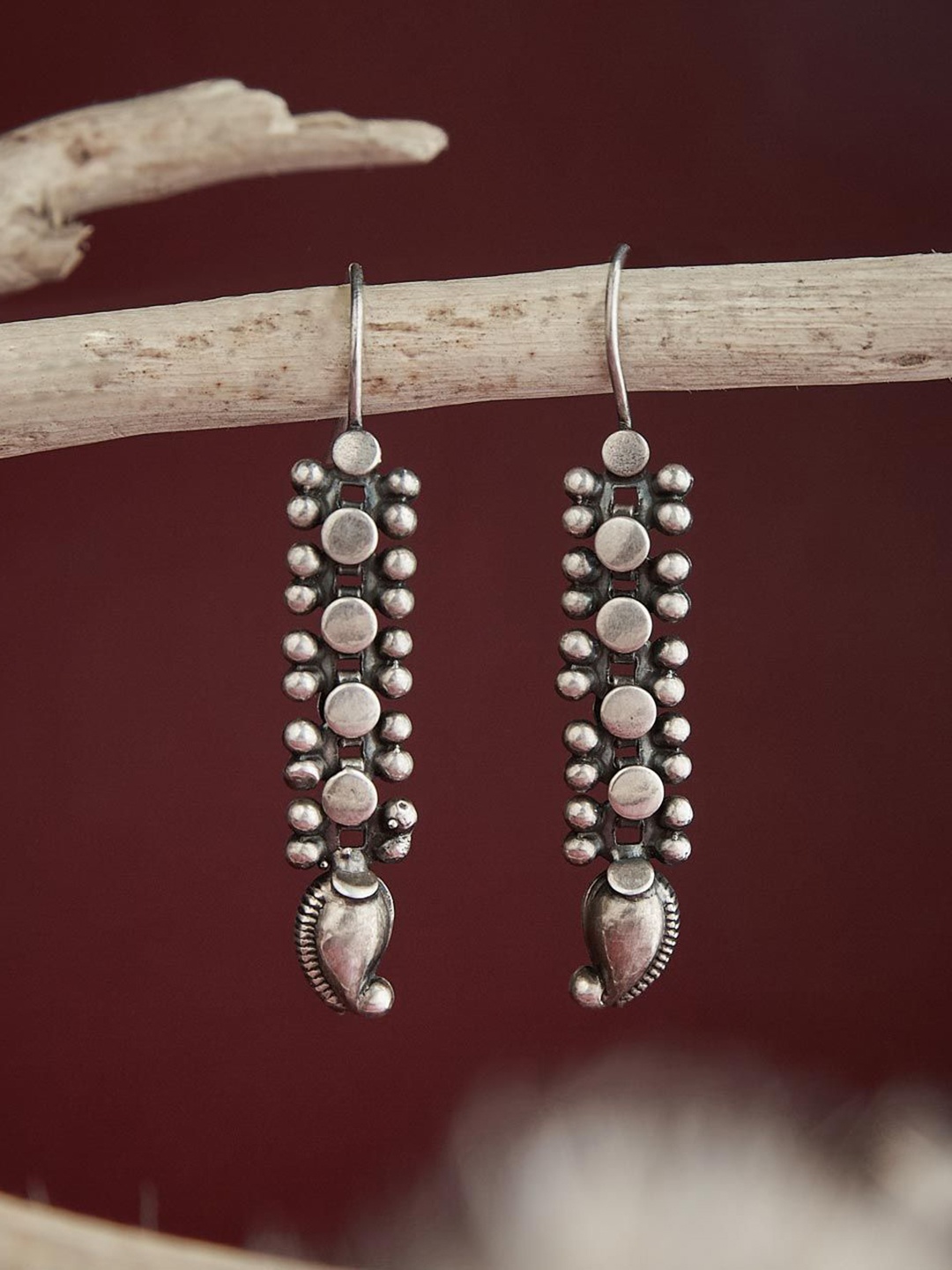 

Fabindia Contemporary Silver Drop Earrings, Bronze