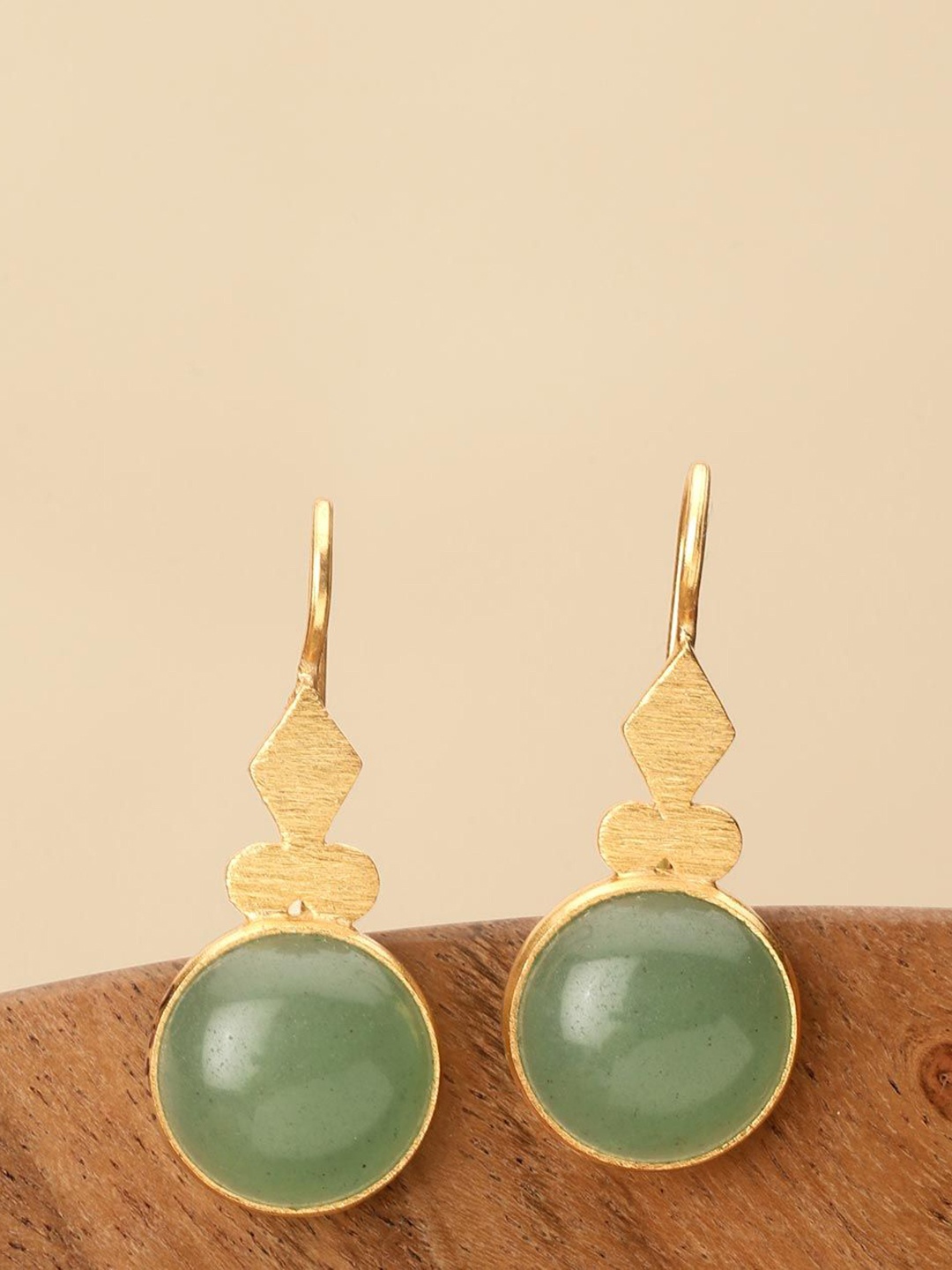 

Fabindia Artificial Stones Silver Drop Earrings, Gold