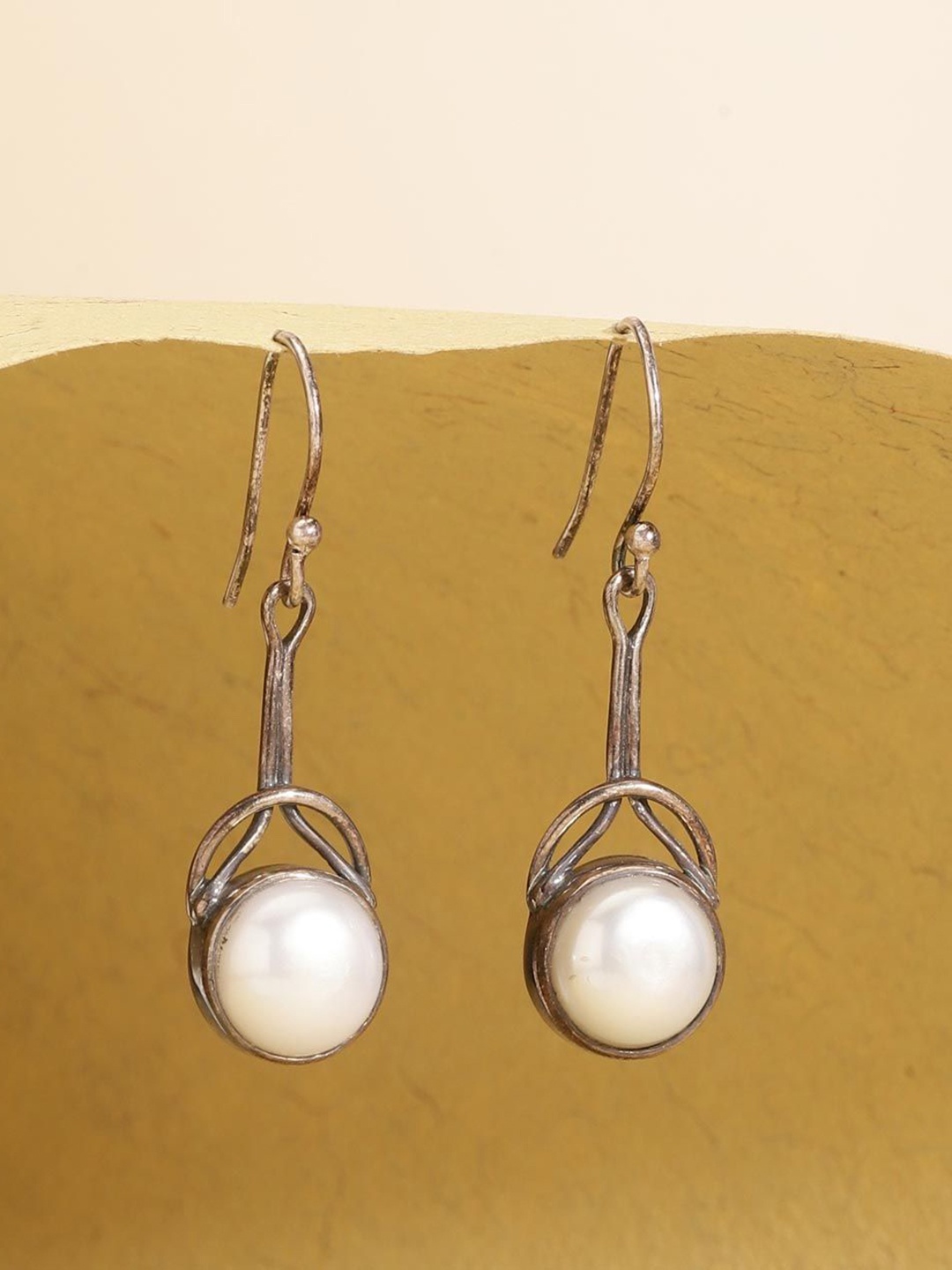 

Fabindia Contemporary Drop Earrings, Silver