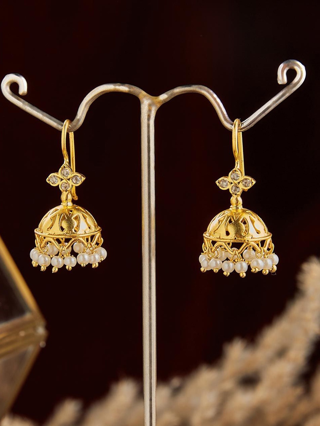 

Fabindia Contemporary Dome Shaped Jhumkas, Gold