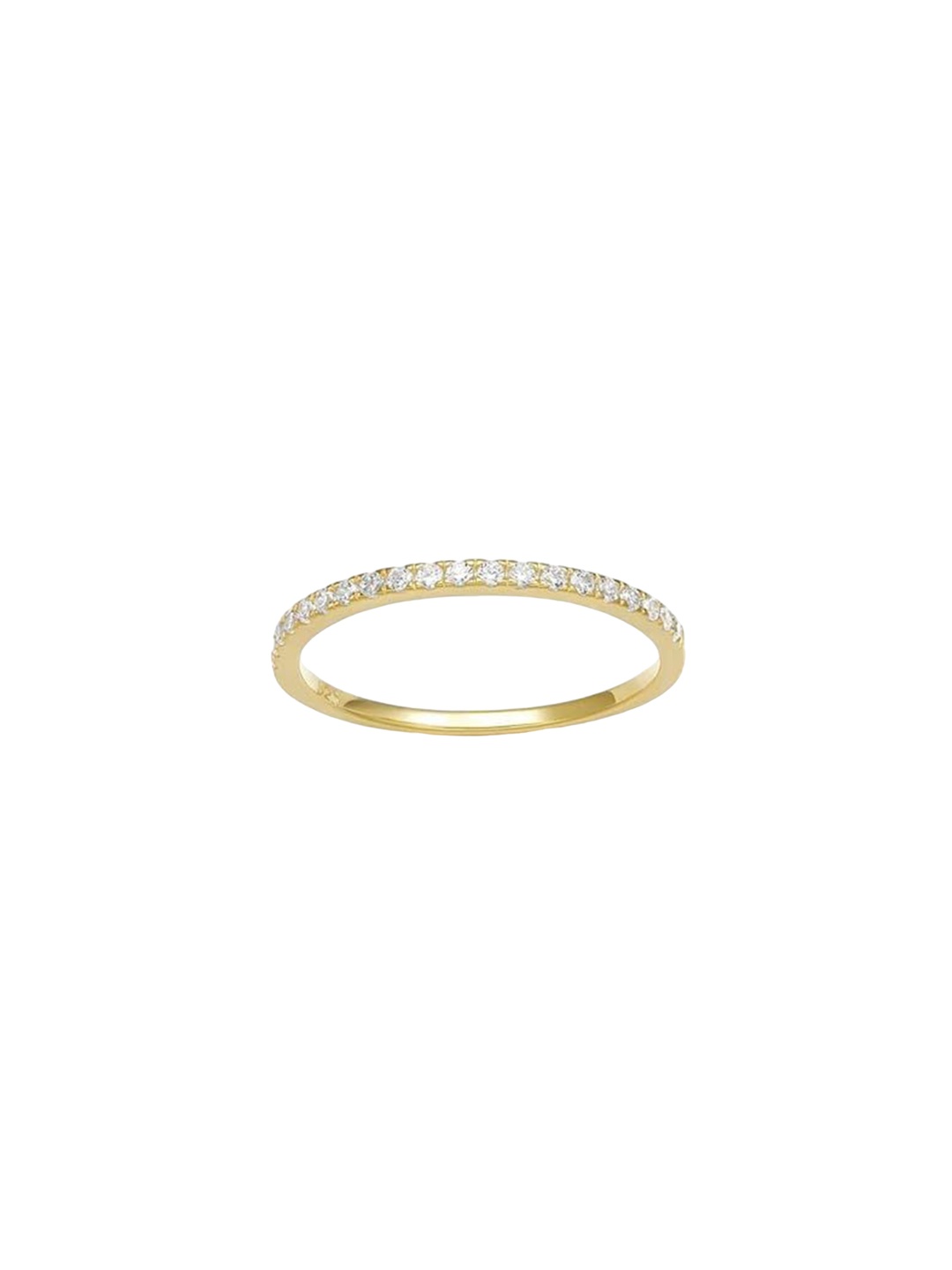 

BRD 925 Sterling Silver 18k Gold Plated Cubic Zirconia Studded Finger Ring