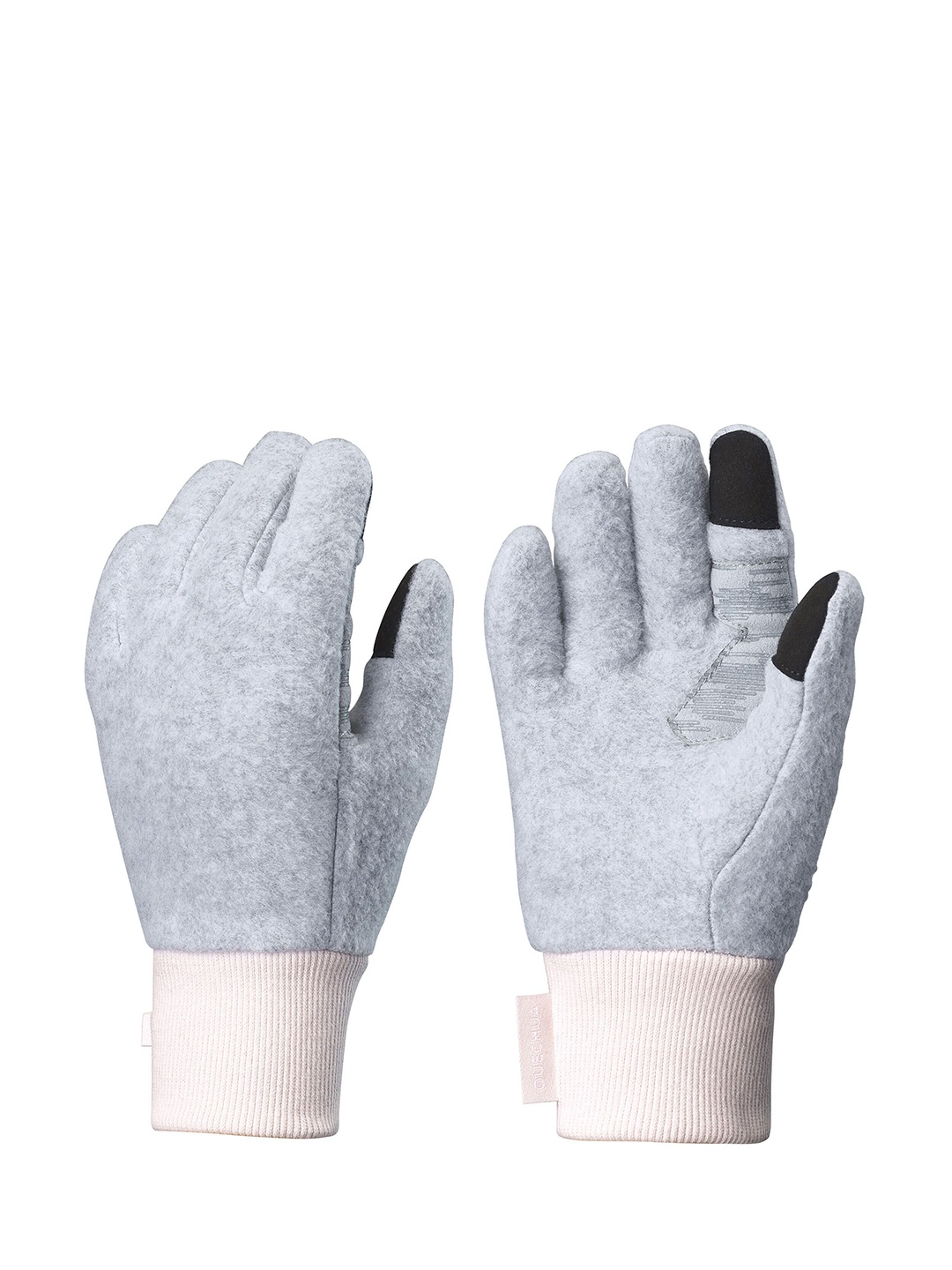

Quechua By Decathlon Kids Grey Fleece Touchscreen Compatible Winter Gloves