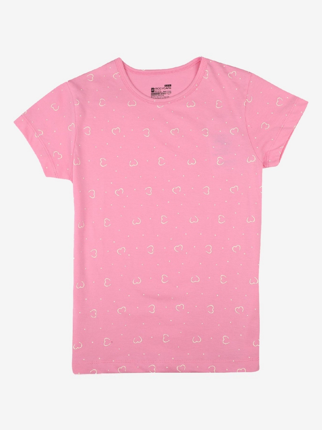

Bodycare Girls 2 Printed Polo Collar Pockets T-shirt, Pink