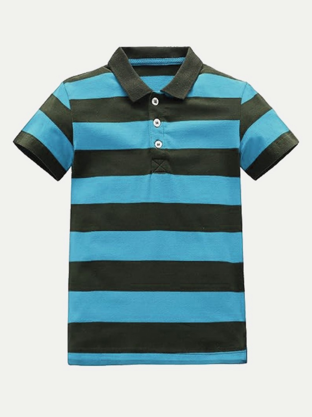 

BAESD Boys Striped Polo Collar Cotton T-Shirt, Blue