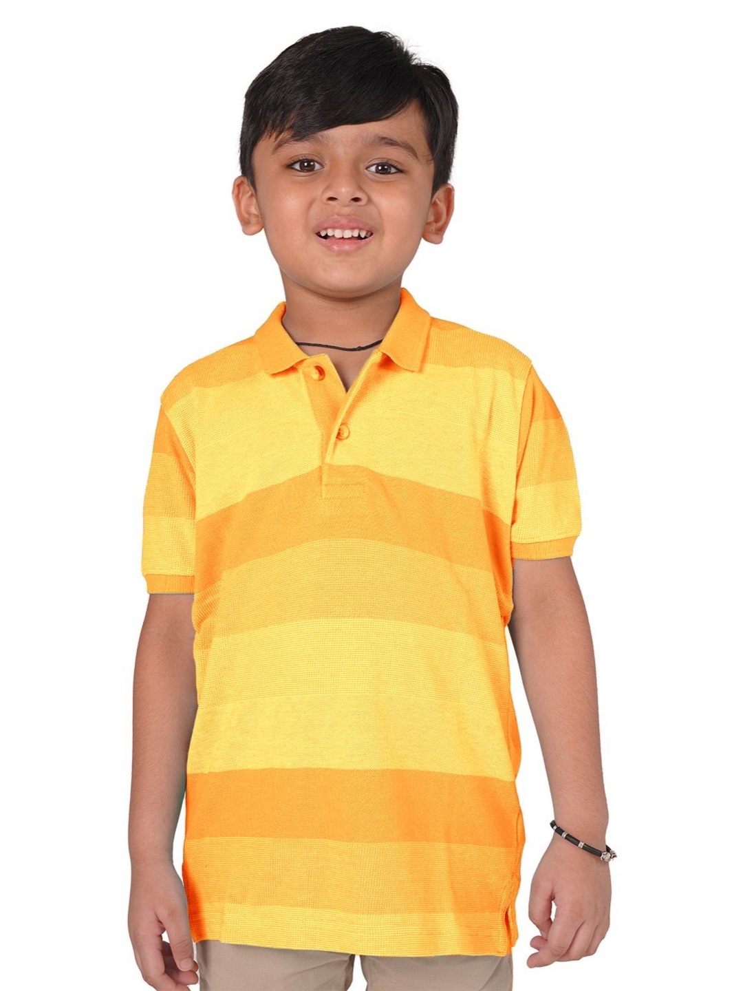 

BAESD Boys Striped Polo Collar Cotton T-Shirt, Yellow