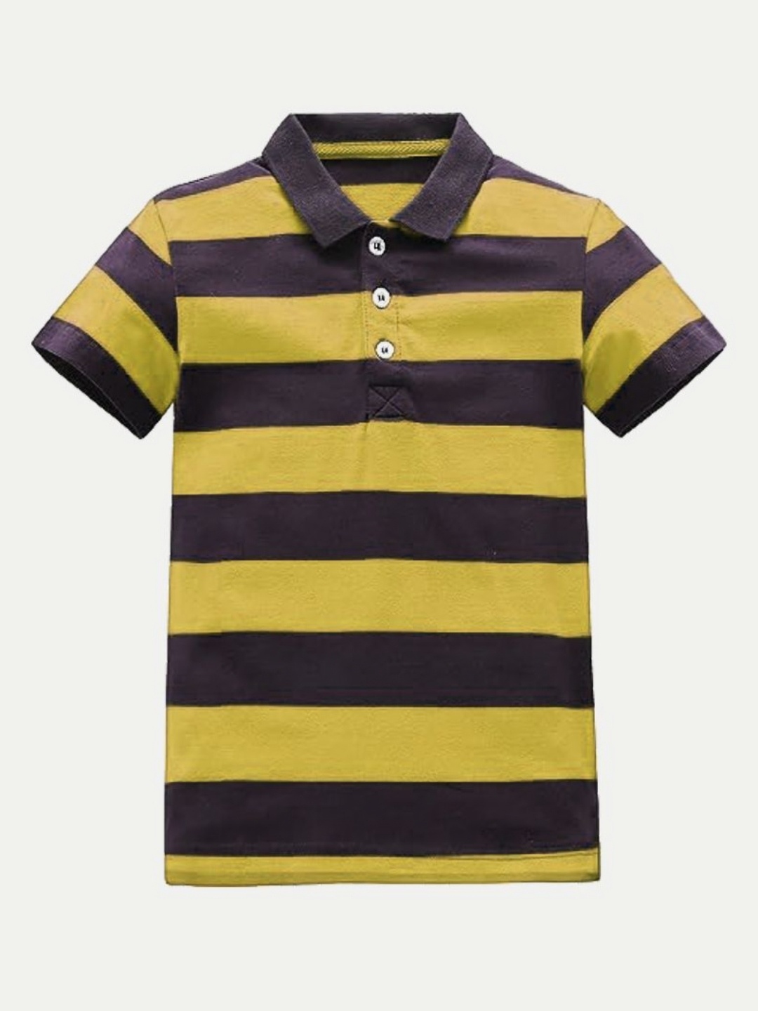 

BAESD Boys Striped Polo Collar T-shirt, Yellow