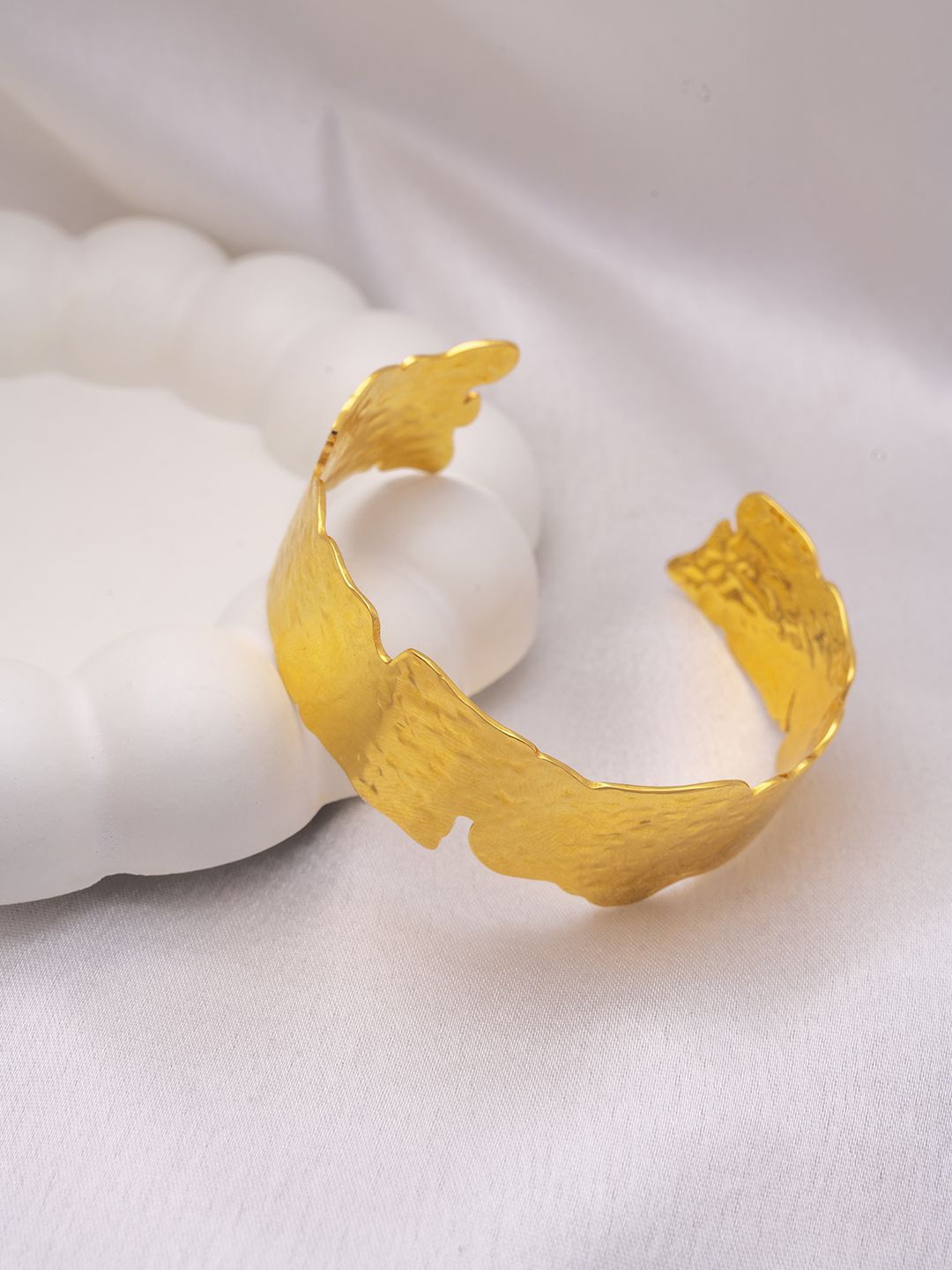 

Perfectly Average Women & Girls 18k Gold Plated Ripple Cuff Bracelet