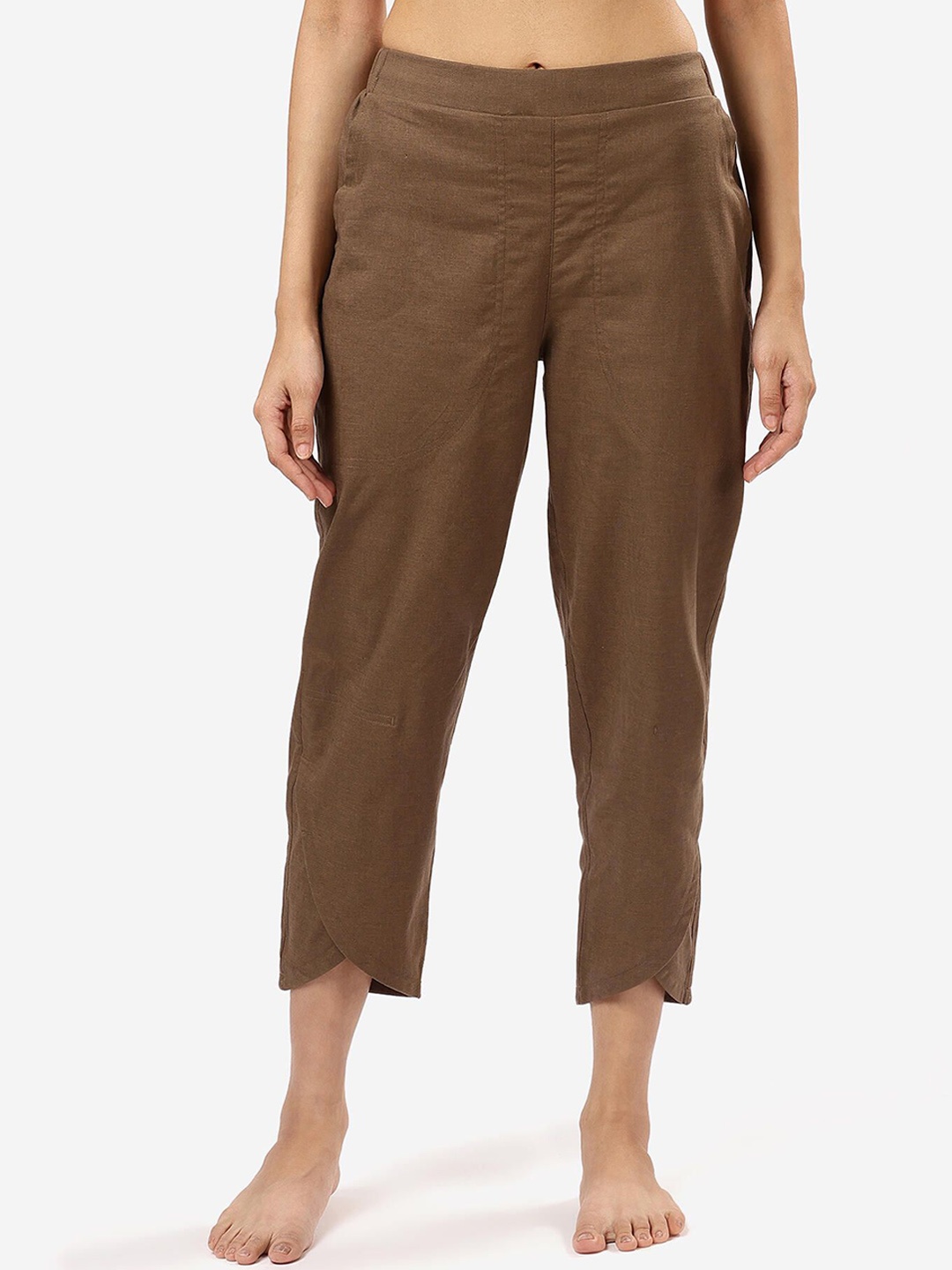 

Domyos By Decathlon Women Mid Rise Straight Lounge Pants, Brown