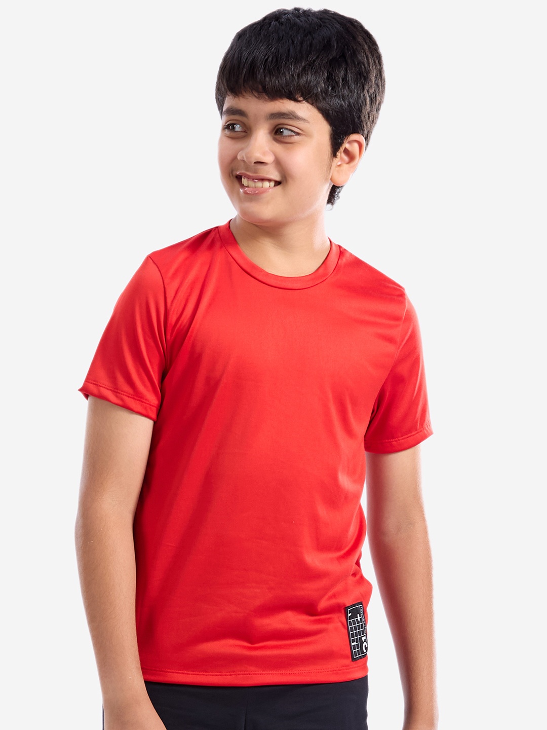 

Domyos By Decathlon Boys Round Neck Short Sleeve T-Shirts, Red