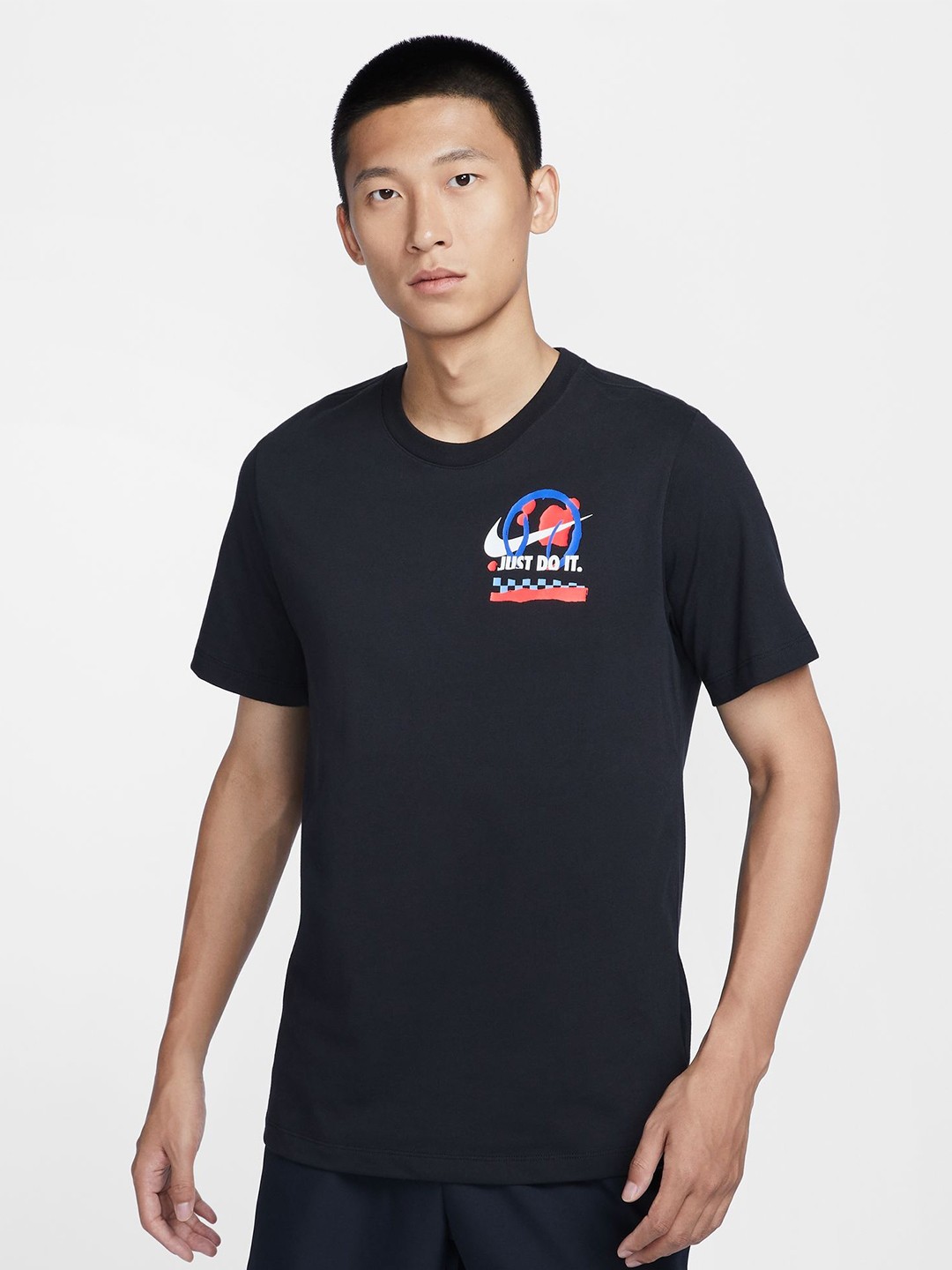 

Nike NikeCourt Men's Cotton Dri-FIT Tennis T-Shirt, Black